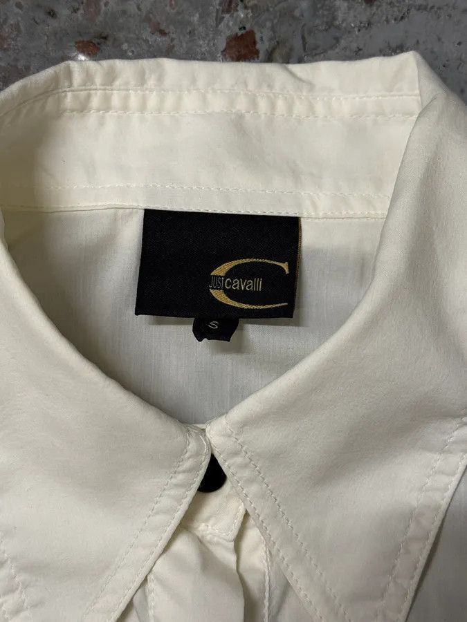 Just Cavalli 2000s Cavalli 3D Crocodile White Shirt Size XS / US 0-2 / IT 36-38 - 10 Thumbnail