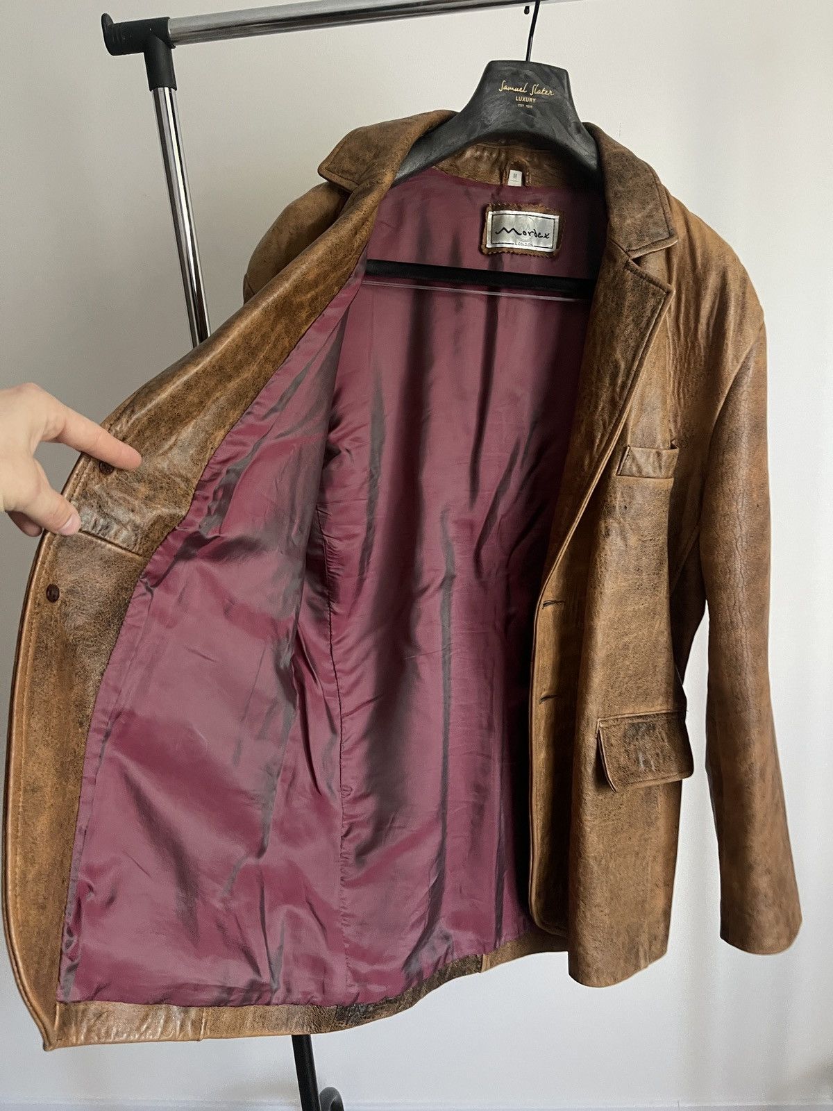 Vintage Vintage Mordex London Leather Blazer Jacket Made In UK 90s M Size US M / EU 48-50 / 2 - 9 Thumbnail