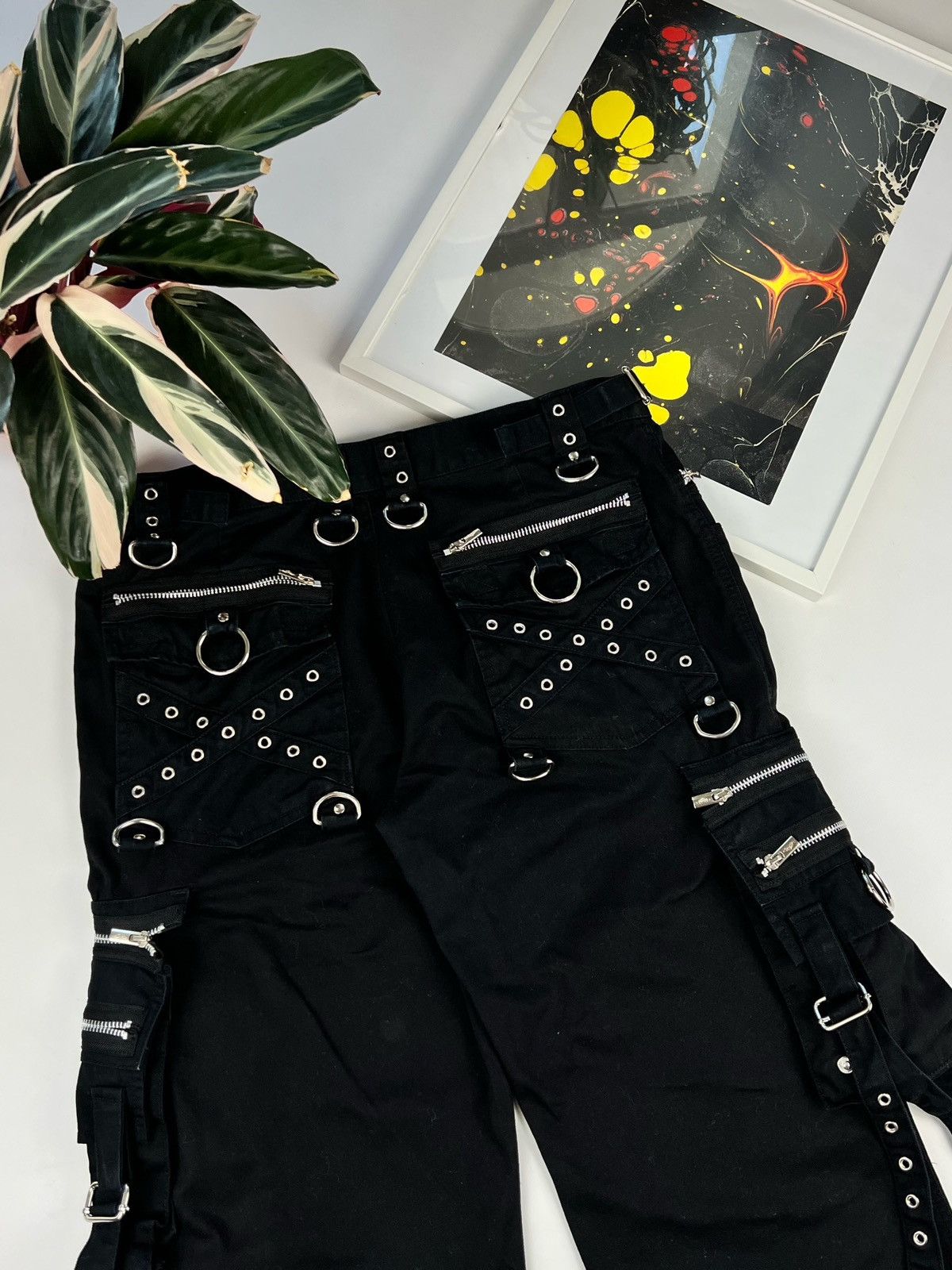 Japanese Brand Vintage Bondage Cargo Pant queen of darkness rock Size US 36 / EU 52 - 17 Thumbnail