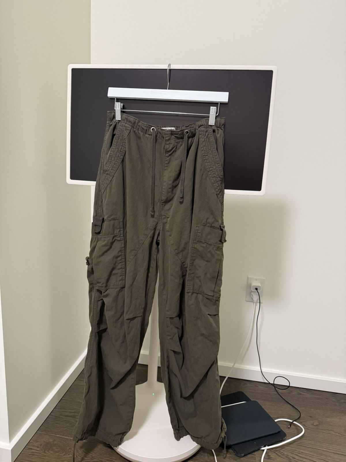 Jaded London baggy cargo dark green pants xs men