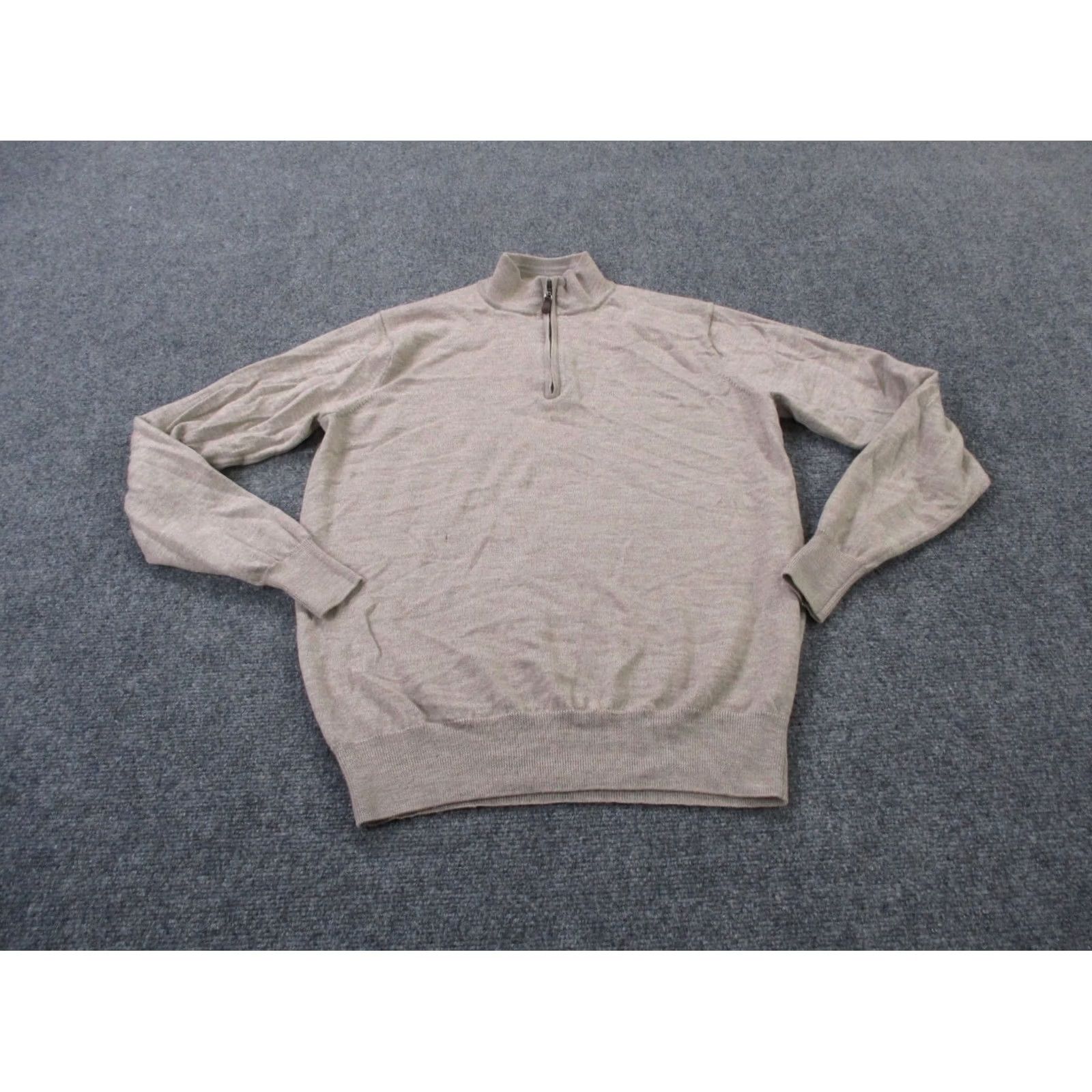 Peter Millar Peter Millar Sweater Men M Beige Merino Wool Pullover Golf Preppy Stretch Sport Shirt Size US M / EU 48-50 / 2 - 2 Thumbnail