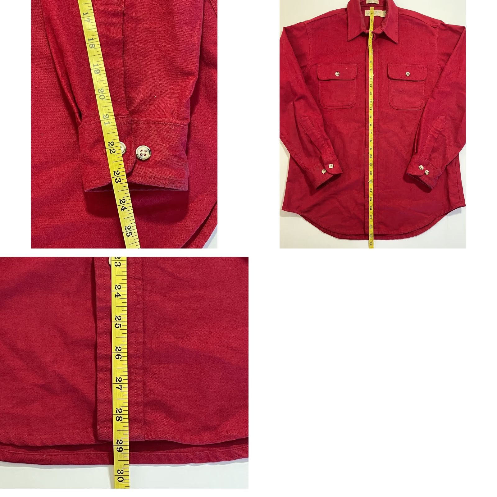 Vintage VINTAGE St. John's Bay Shirt Mens Heavyweight Flannel 70s 80s Button-Up Long Sleeve Red Cotton M Regular Mens Size US M / EU 48-50 / 2 - 8 Thumbnail