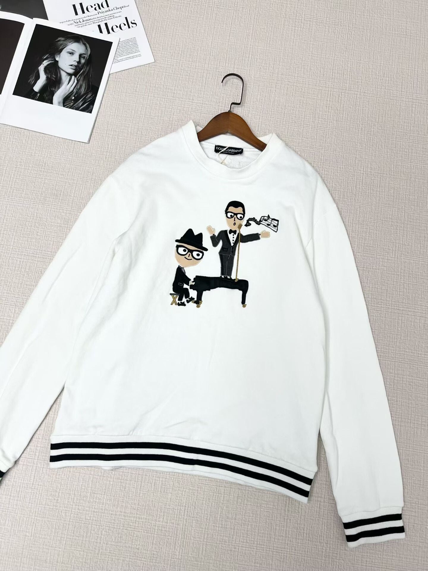 Dolce & Gabbana White Embroidered Hoodie