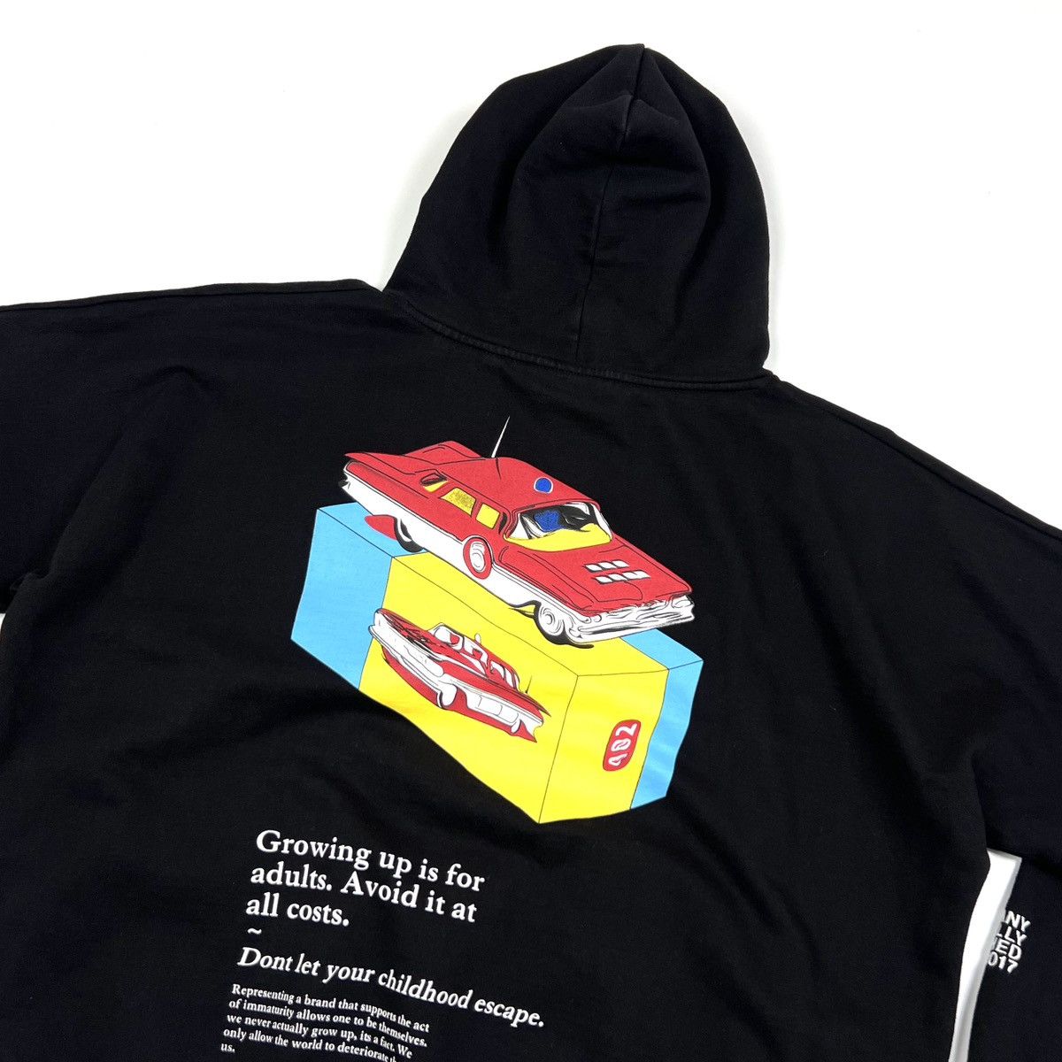 CHILDS × Japanese Brand Men’s Childish Overprint Black Cotton Casual Y2K Hoodie - XS Size US XS / EU 42 / 0 - 4 Thumbnail