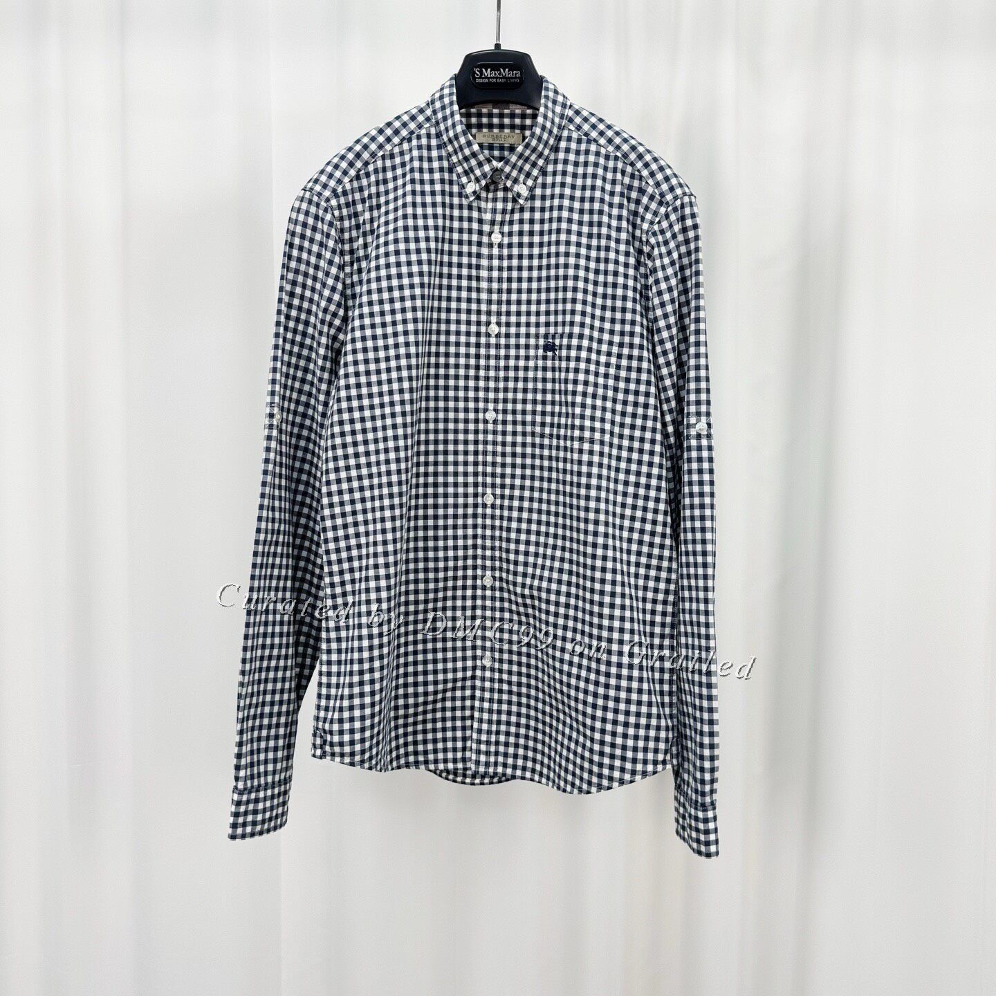 Burberry Burberry Embroidered Equestrian Check Long-Sleeve Shirt Size US M / EU 48-50 / 2 - 1 Thumbnail
