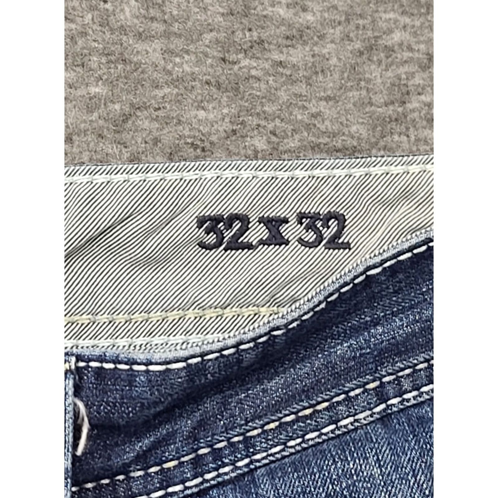 Buckle Black Buckle Black 7 Fit Mens Jeans 32x32 Medium Wash Straight Leg Heavy Thick Stitch Size US 32 / EU 48 - 5 Thumbnail