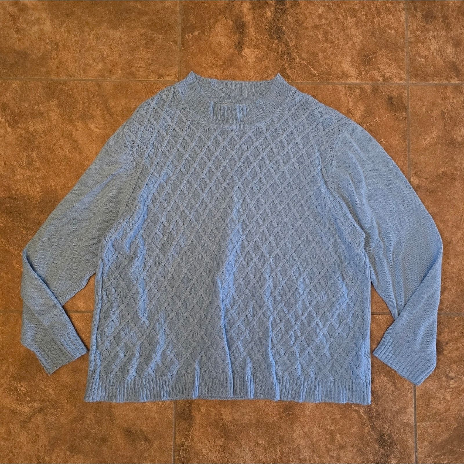 Other Dust Blue | CW CLASSICS | Detailed Sweater Size 4XL / US 24-26 - 1 Thumbnail