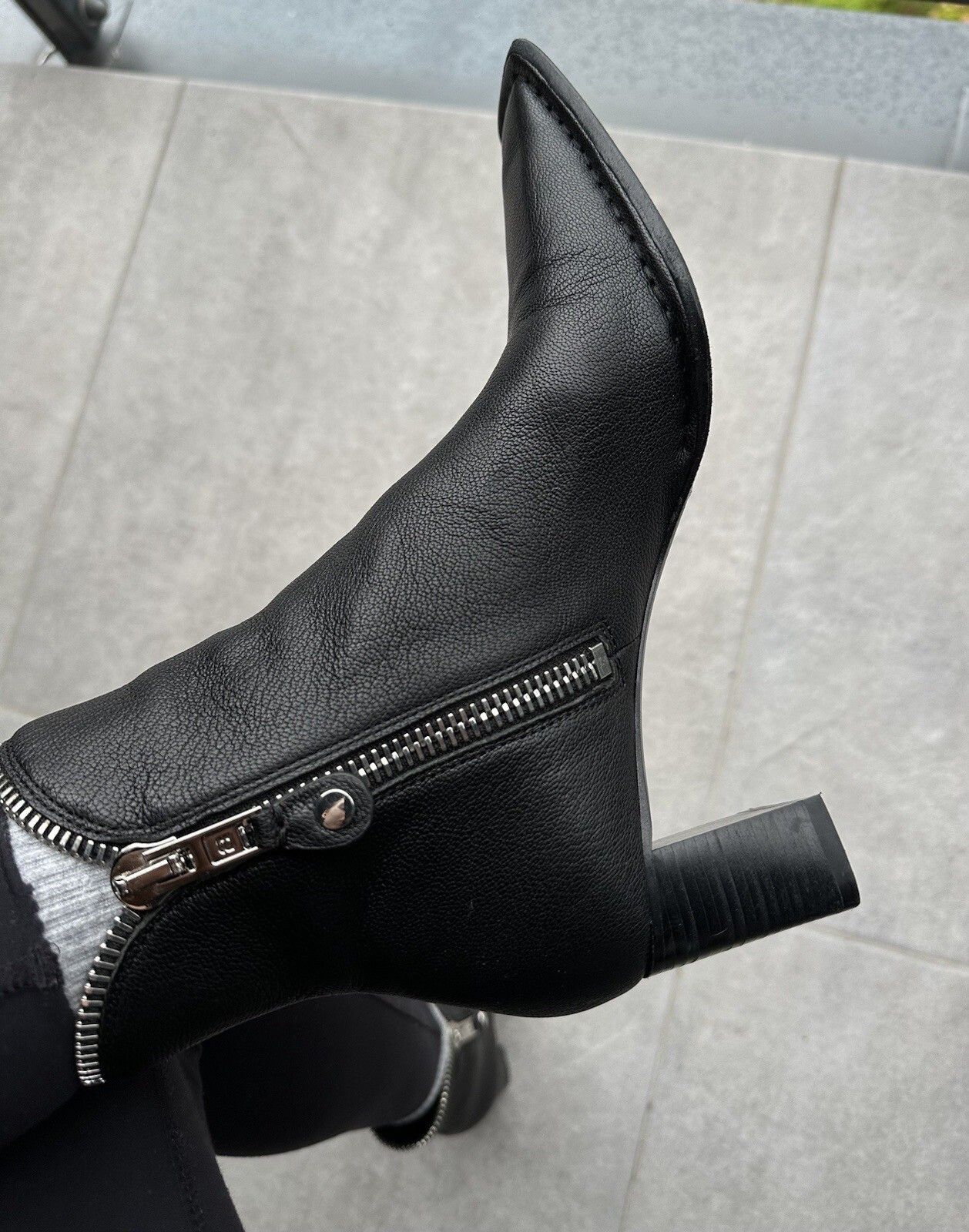 Alexander Wang Alexander Wang Lane Zip Leather Square Toe Ankle Heel Boots Size US 8 / IT 38 - 14 Thumbnail
