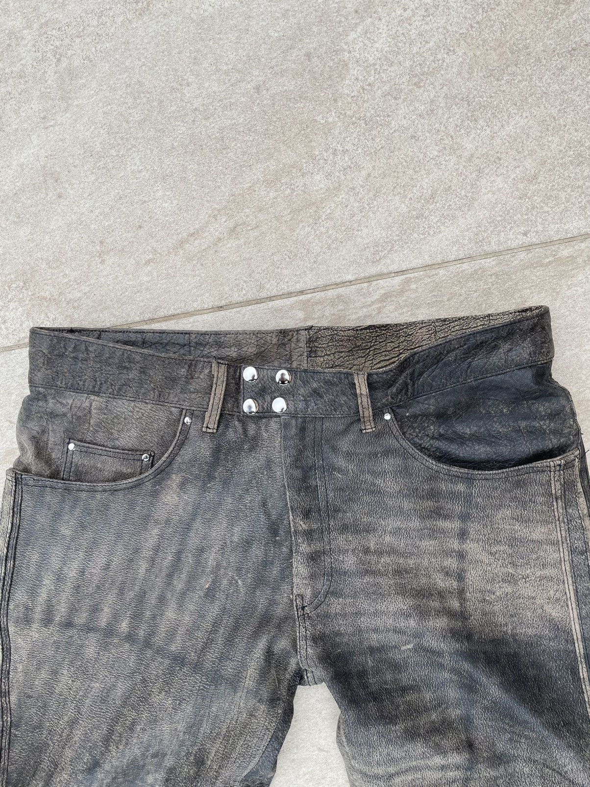 Other Years of Tears antique Racer pants/ cracked leather Size US 35 - 4 Thumbnail