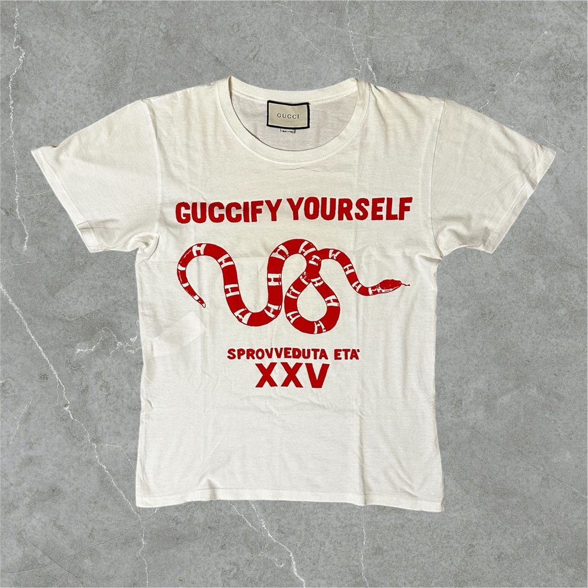 Gucci Gucci Guccify Yourself White Tee Size US S / EU 44-46 / 1 - 1 Thumbnail