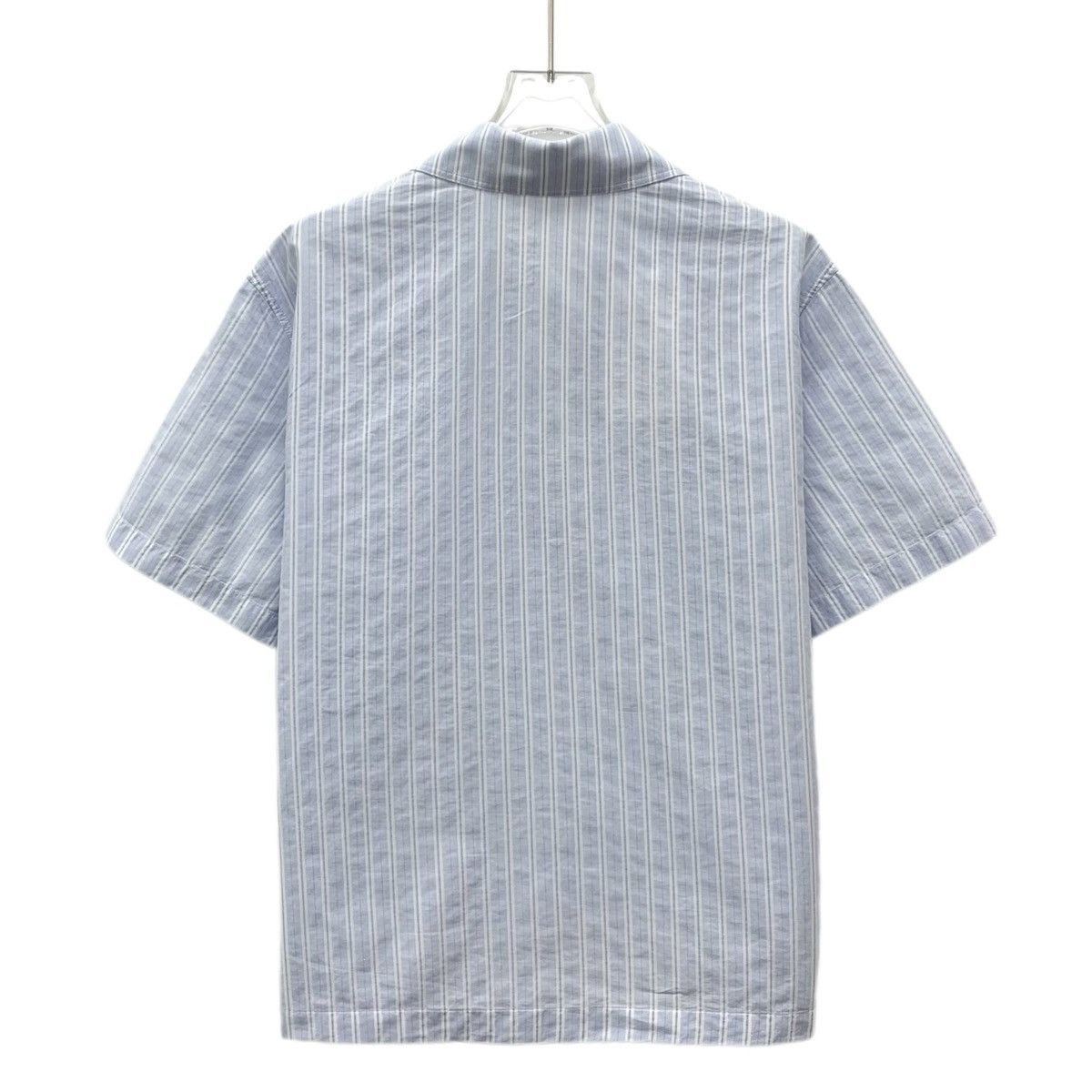 Dior Dior Striped Collared Half-Zip Short Sleeve T-Shirt K26WX Size S / US 4 / IT 40 - 2 Thumbnail