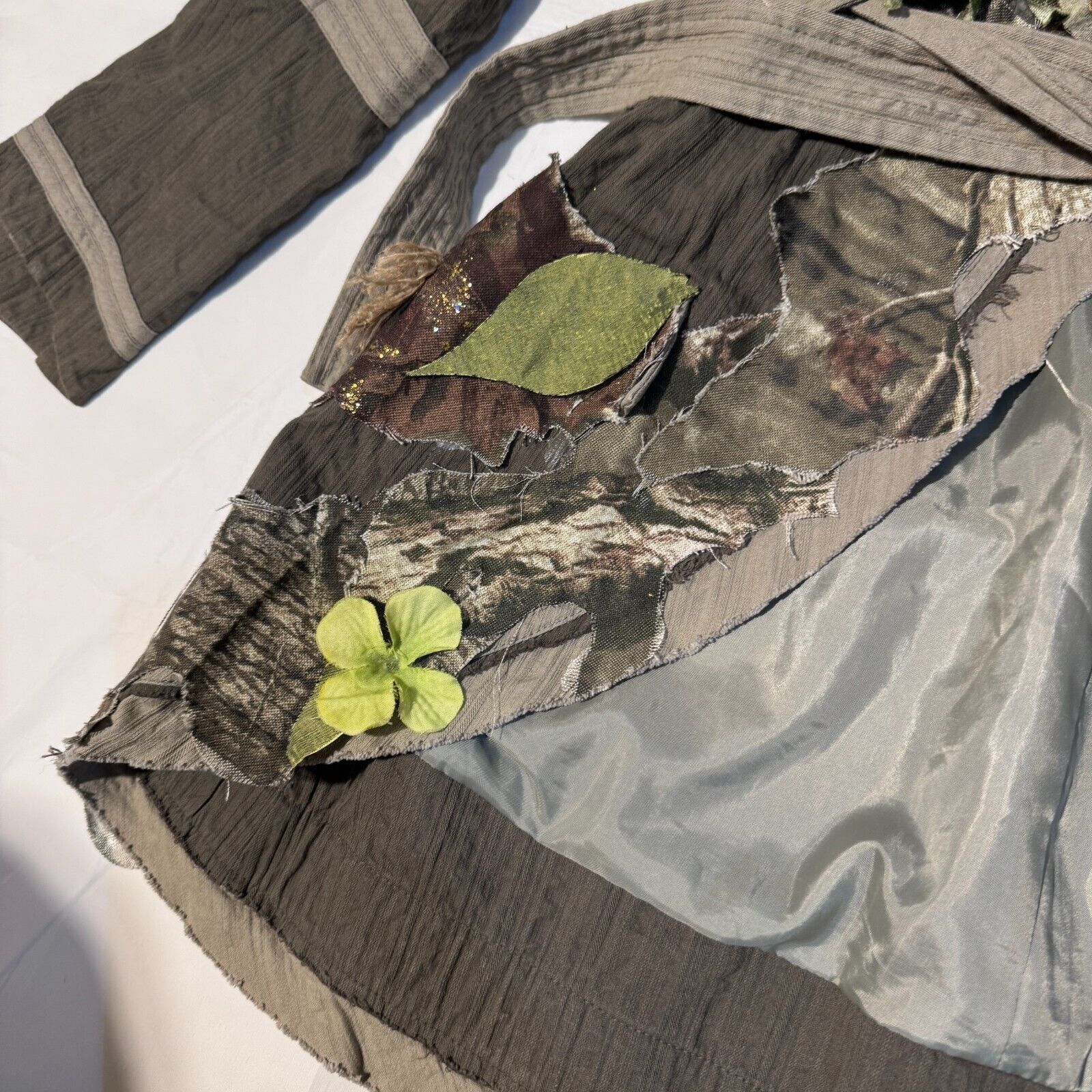 Other 1 of 1 Custom Camo Fairy Glitter Floral Belted Brown Jacket Size XS / US 0-2 / IT 36-38 - 3 Thumbnail