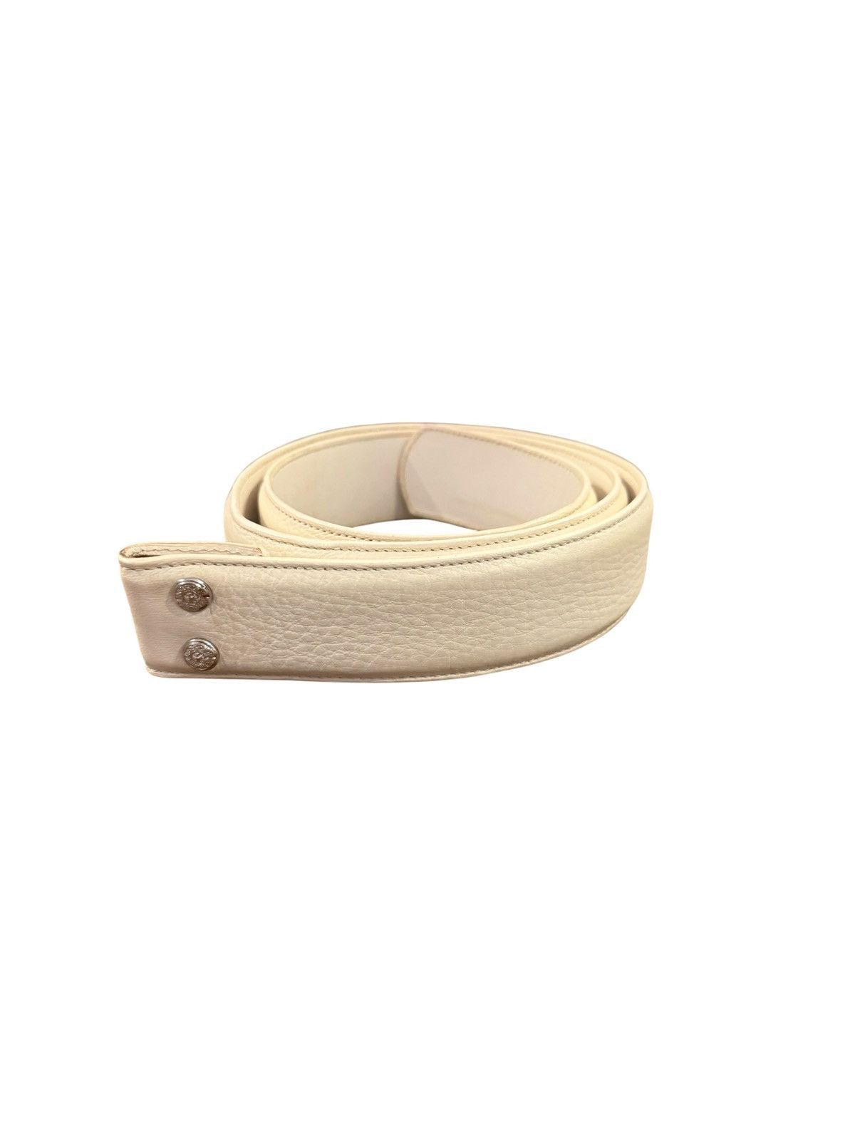 Chrome Hearts White Leather Belt Strap Size 34 - 1 Thumbnail