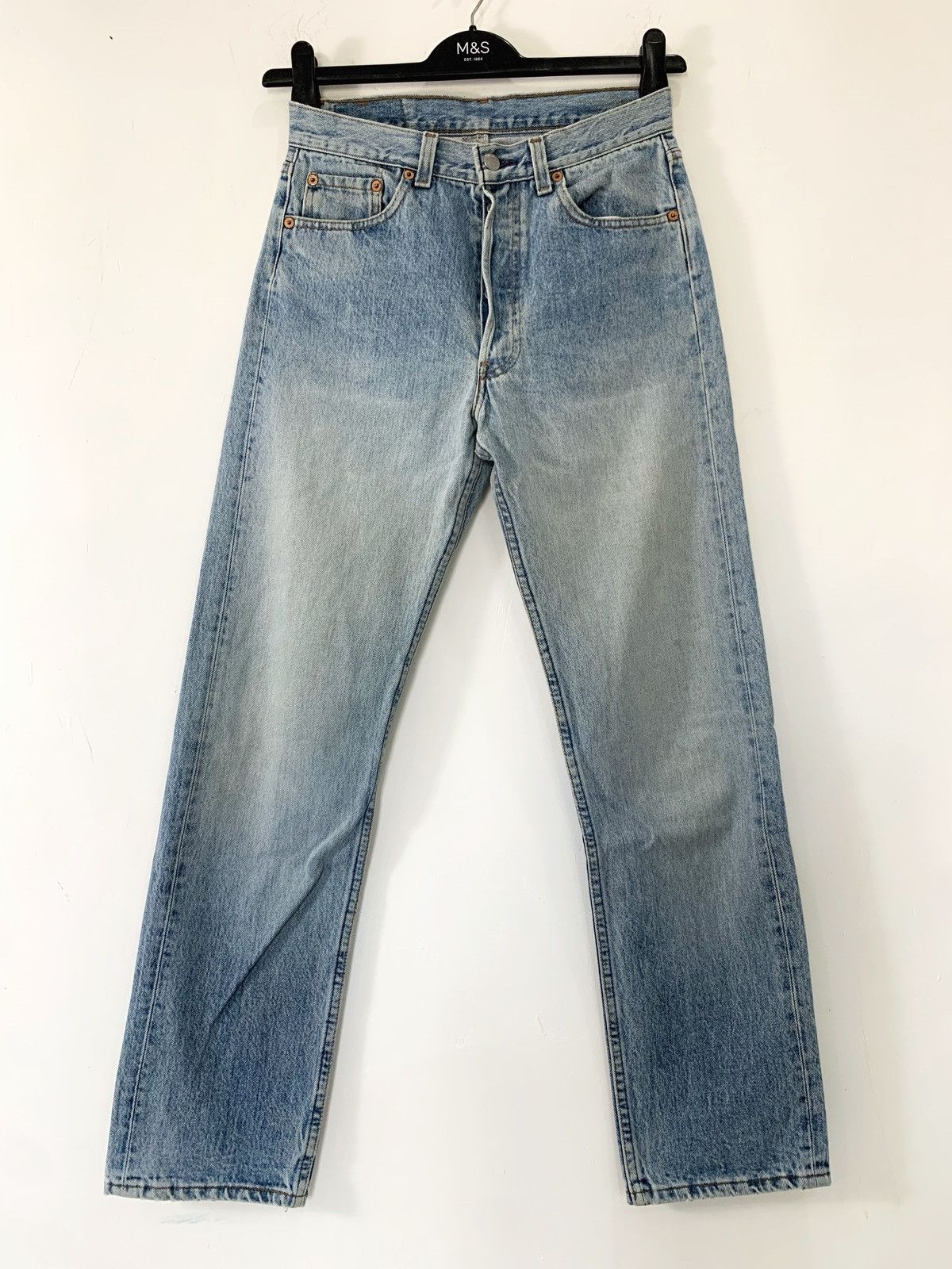 Levi's Vintage Clothing 90s levis 501 vintage jeans blue wash usa made Size US 28 / EU 44 - 2 Thumbnail