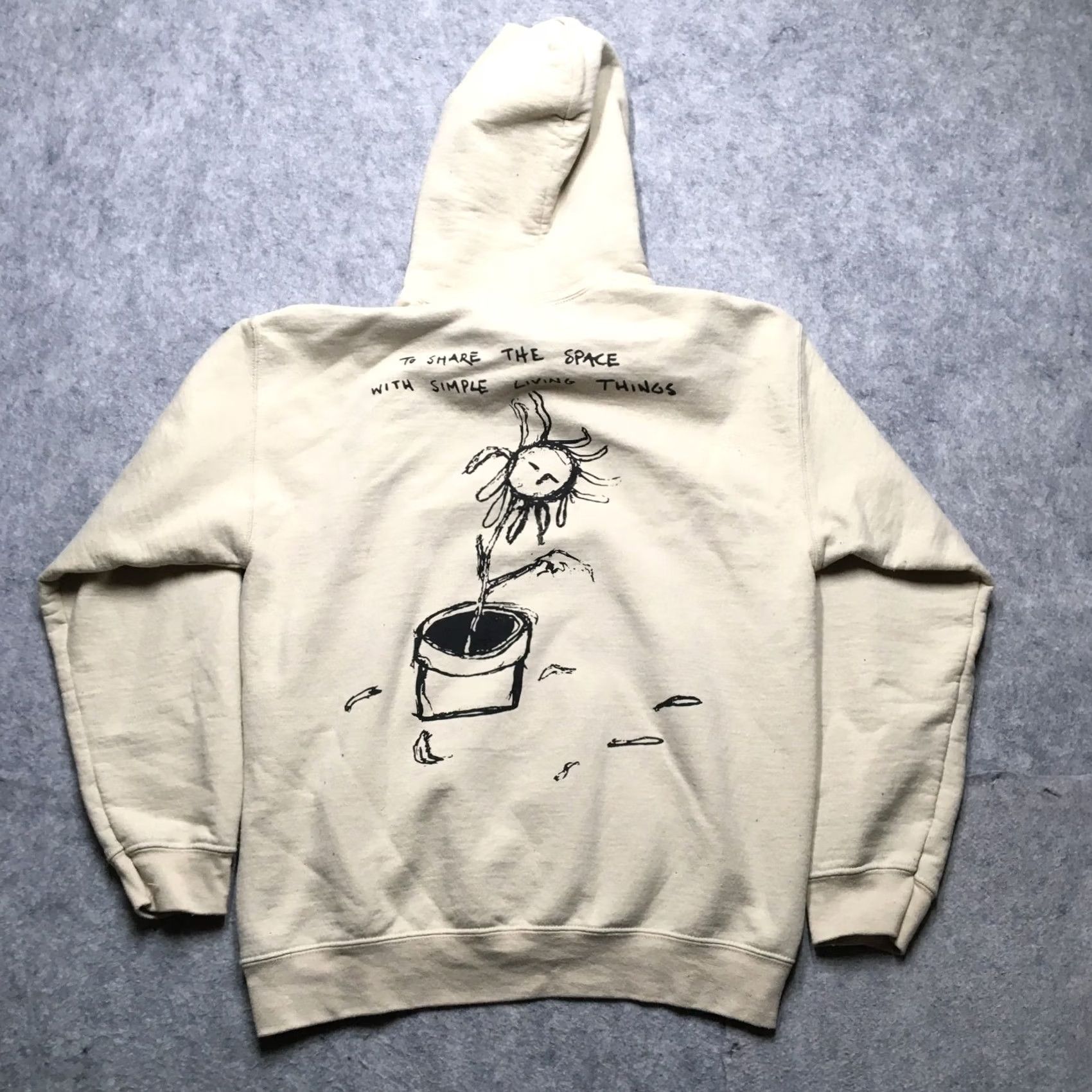 Vintage Hozier Hoodie Mens M Beige Pullover Sweatshirt Graphic Back Band Merch Fleece Size US M / EU 48-50 / 2 - 2 Thumbnail