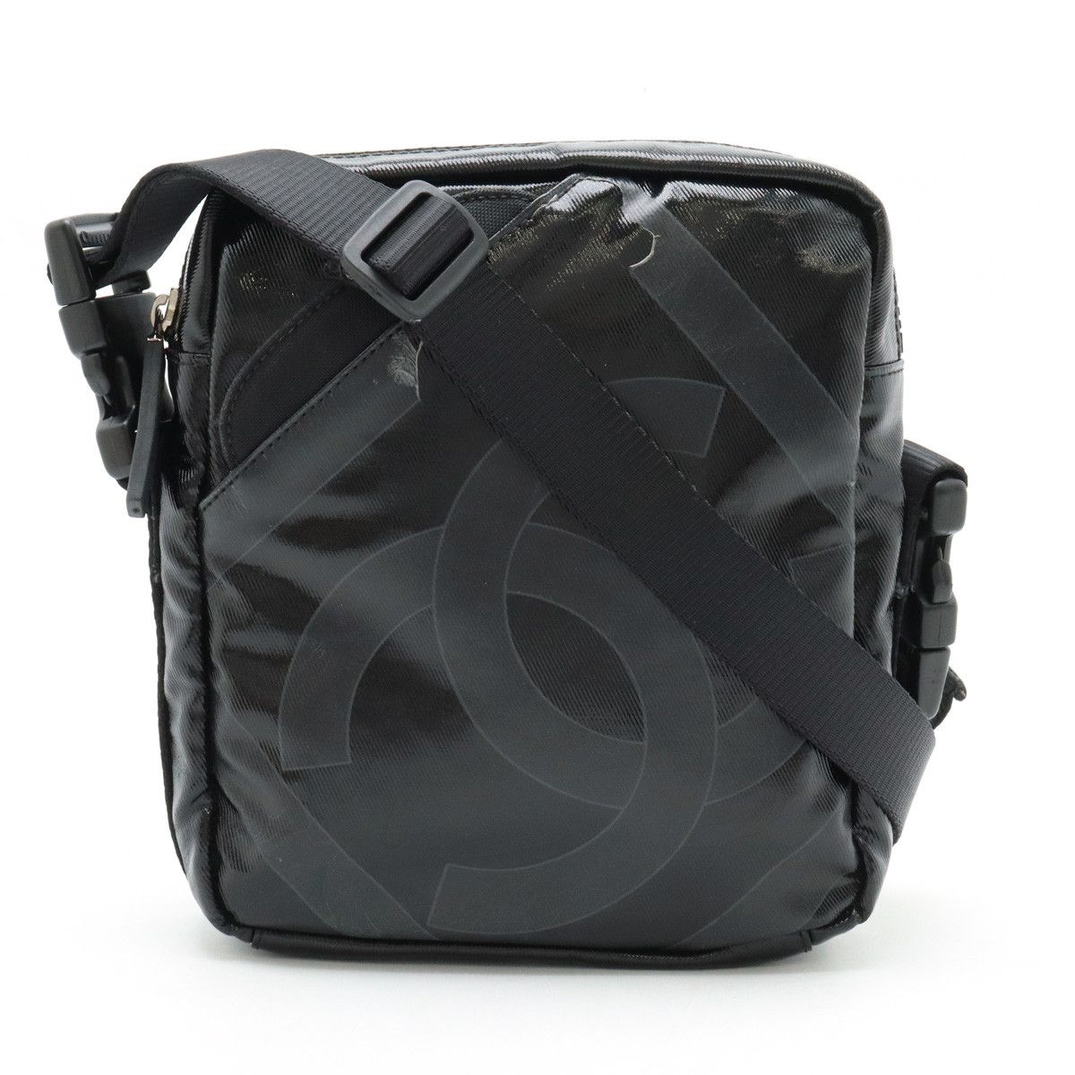 Chanel Chanel Chanel Coated Canvas Sports Line Shoulder Bag A26568 Canvas Crossbody Bag A26568 in Very Good Condition Size ONE SIZE - 1 Thumbnail