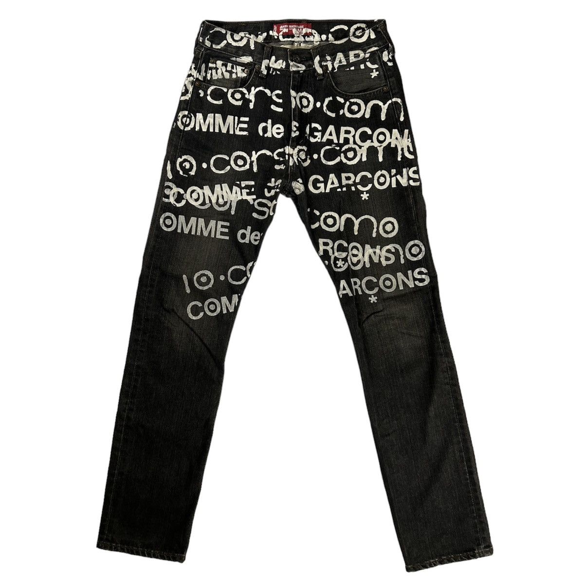 image of 10 Corso Como x Comme Des Garcons Ad2001 Levi’S 503 Graffiti Denim in Black, Men's (Size 28)
