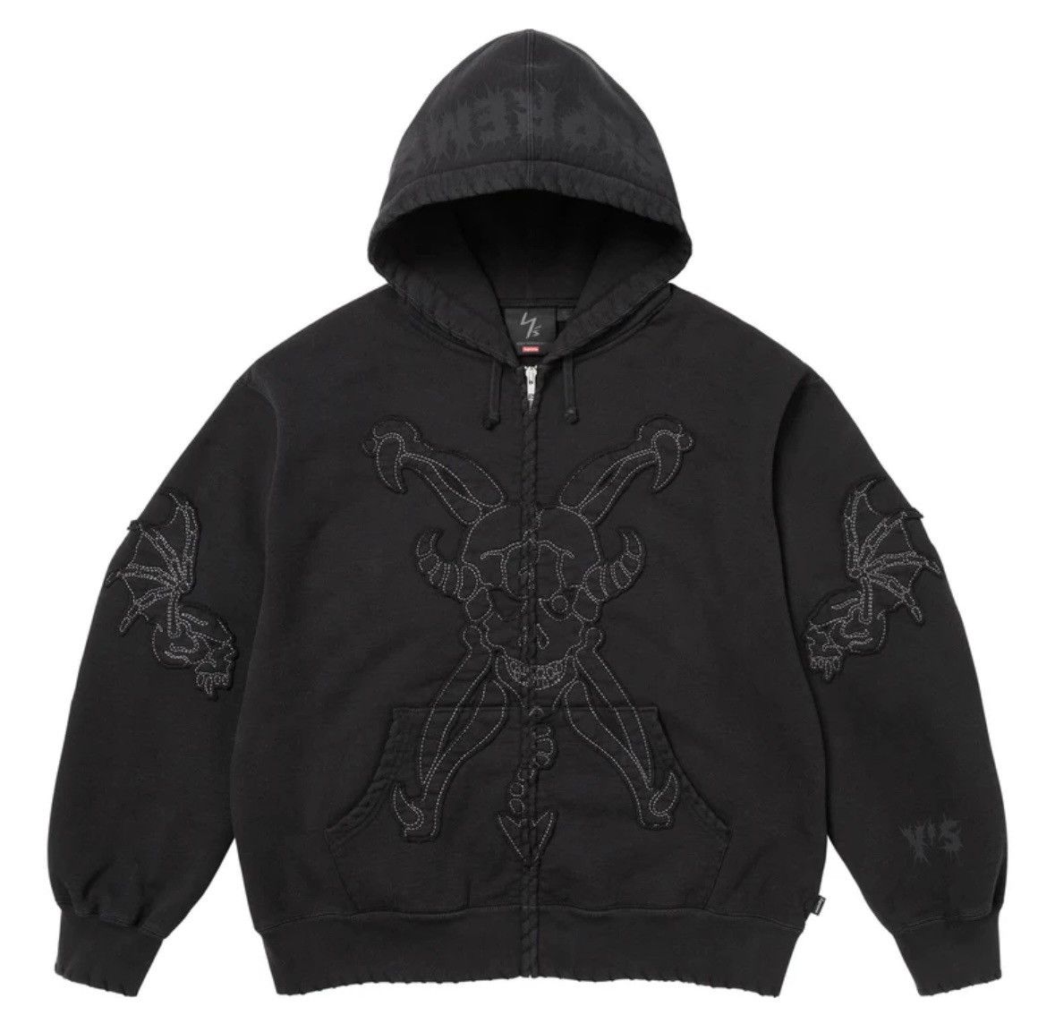 Supreme IDGAF Zip Up Hooded Sweatshirt | Grailed