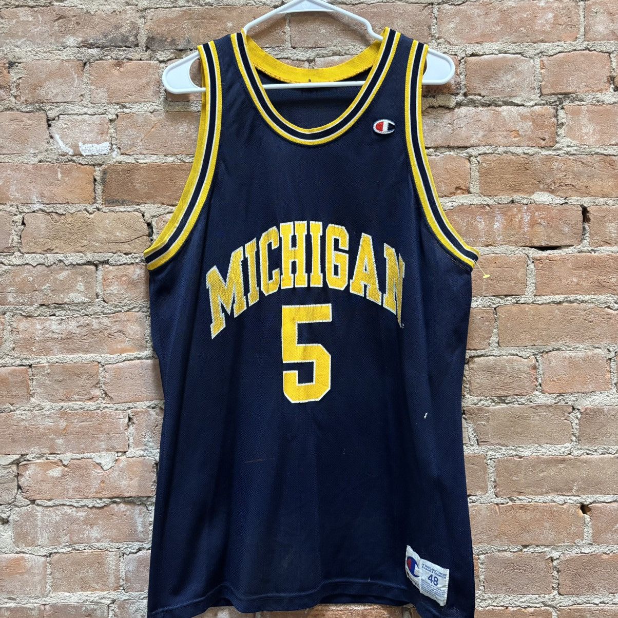 Champion × Vintage Vintage 90s Jalen Rose University of Michigan jersey Size US M / EU 48-50 / 2 - 1 Thumbnail