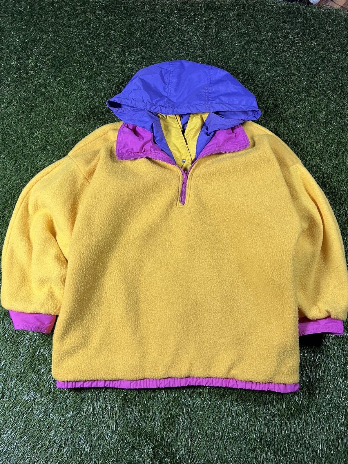 Vintage Vintage 90s Vibrant Reversible Fleece Ski Anorak Coat Jacket Size US L / EU 52-54 / 3 - 5 Thumbnail