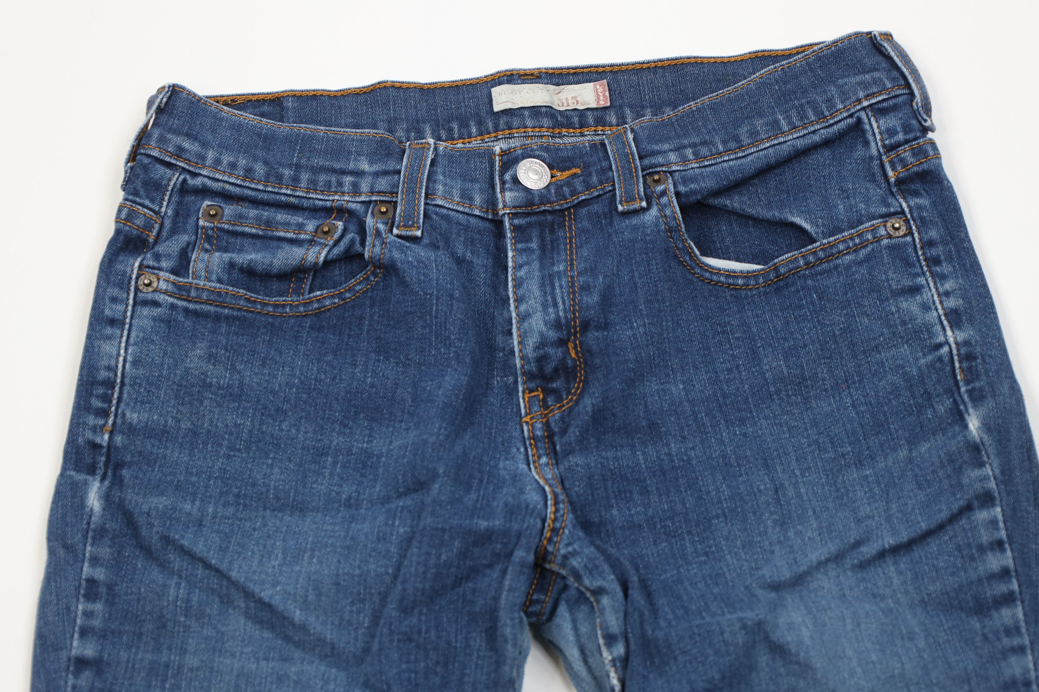 Levi's Vintage Y2K Levis 515 Bootcut Flared Denim Jeans Blue Size 28" / US 6 / IT 42 - 2 Thumbnail