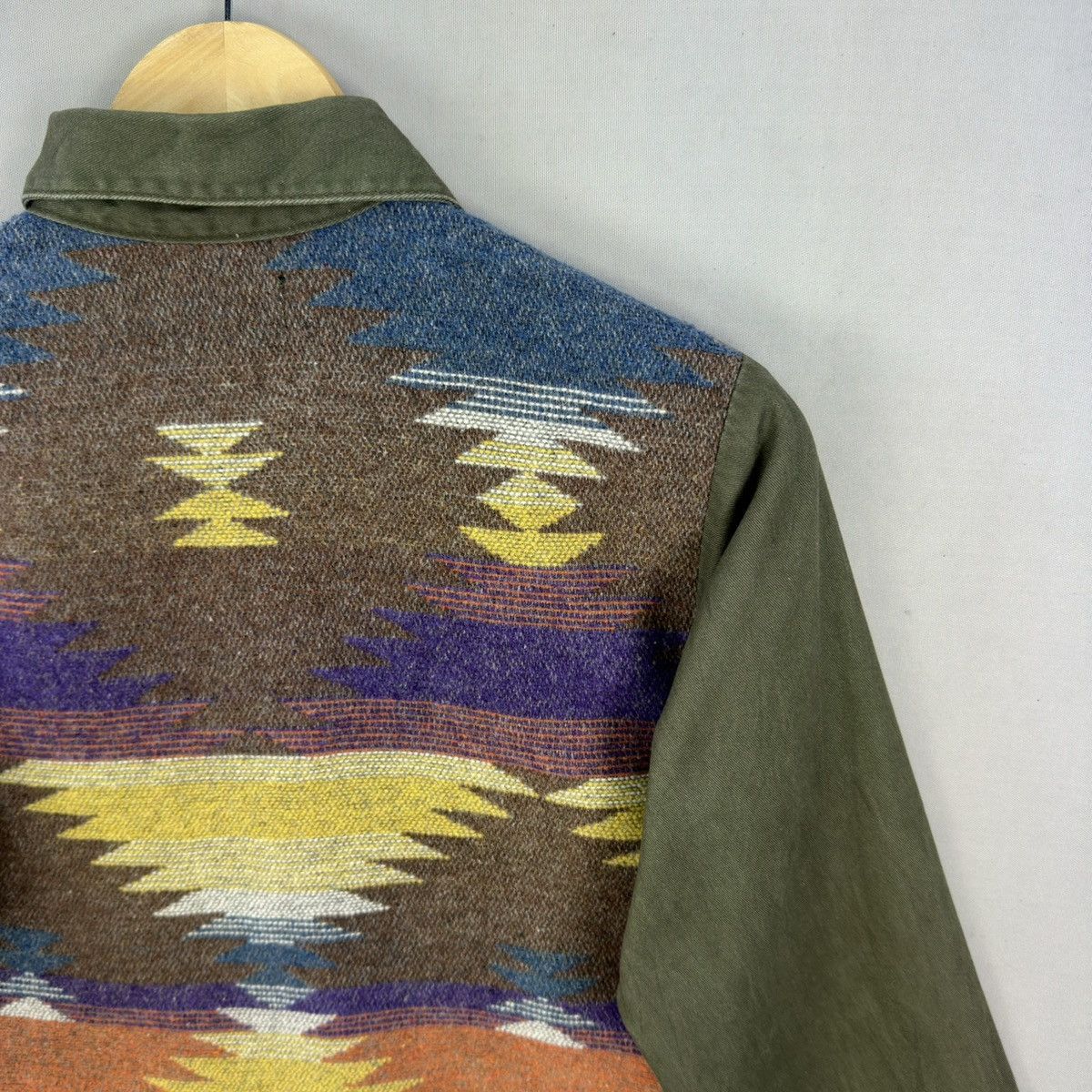 Japanese Brand Vintage 2000s Anap Army Navajo Hybrid Button Up Shirt Size US XS / EU 42 / 0 - 6 Thumbnail