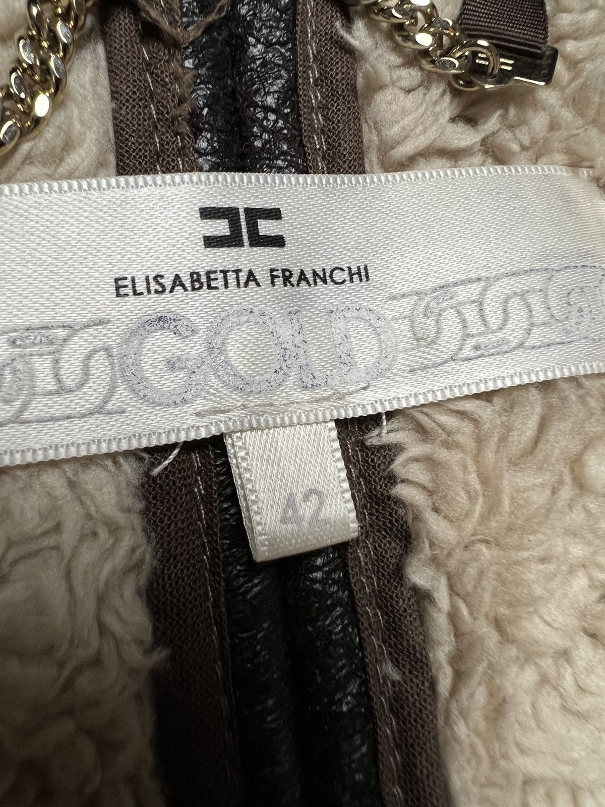Elisabetta Franchi Elisabetta Franchi Fur Zip-Up Jacket Moto Biker Style Zipper Size M / US 6-8 / IT 42-44 - 5 Thumbnail