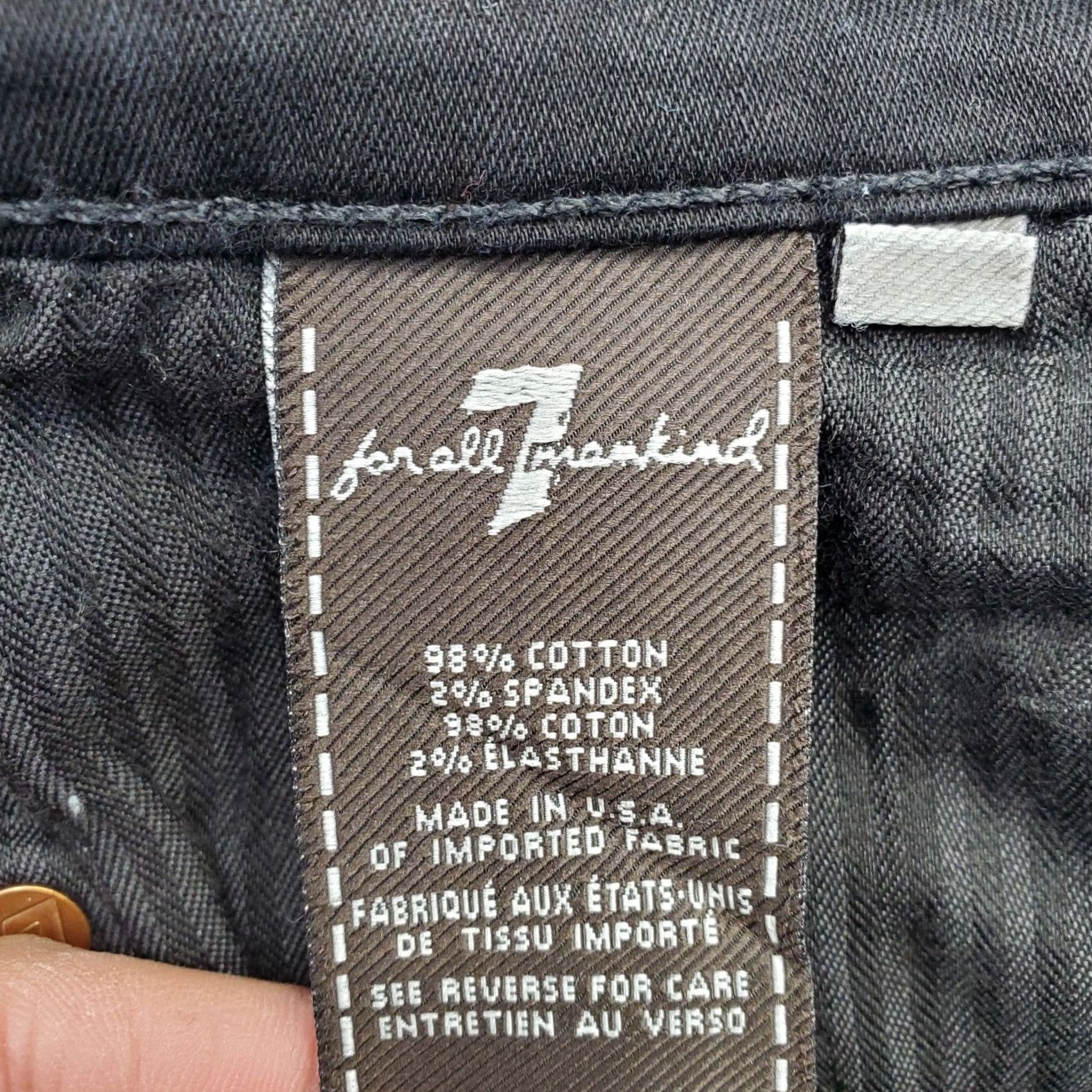 7 For All Mankind 7 For All Mankind The Skinny Crop & Roll Jeans Womens 30 Black Streetwear Cuffed (Pre-owned) Mens, Womens, Girls, Boys Size 30" / US 8 / IT 44 - 7 Thumbnail