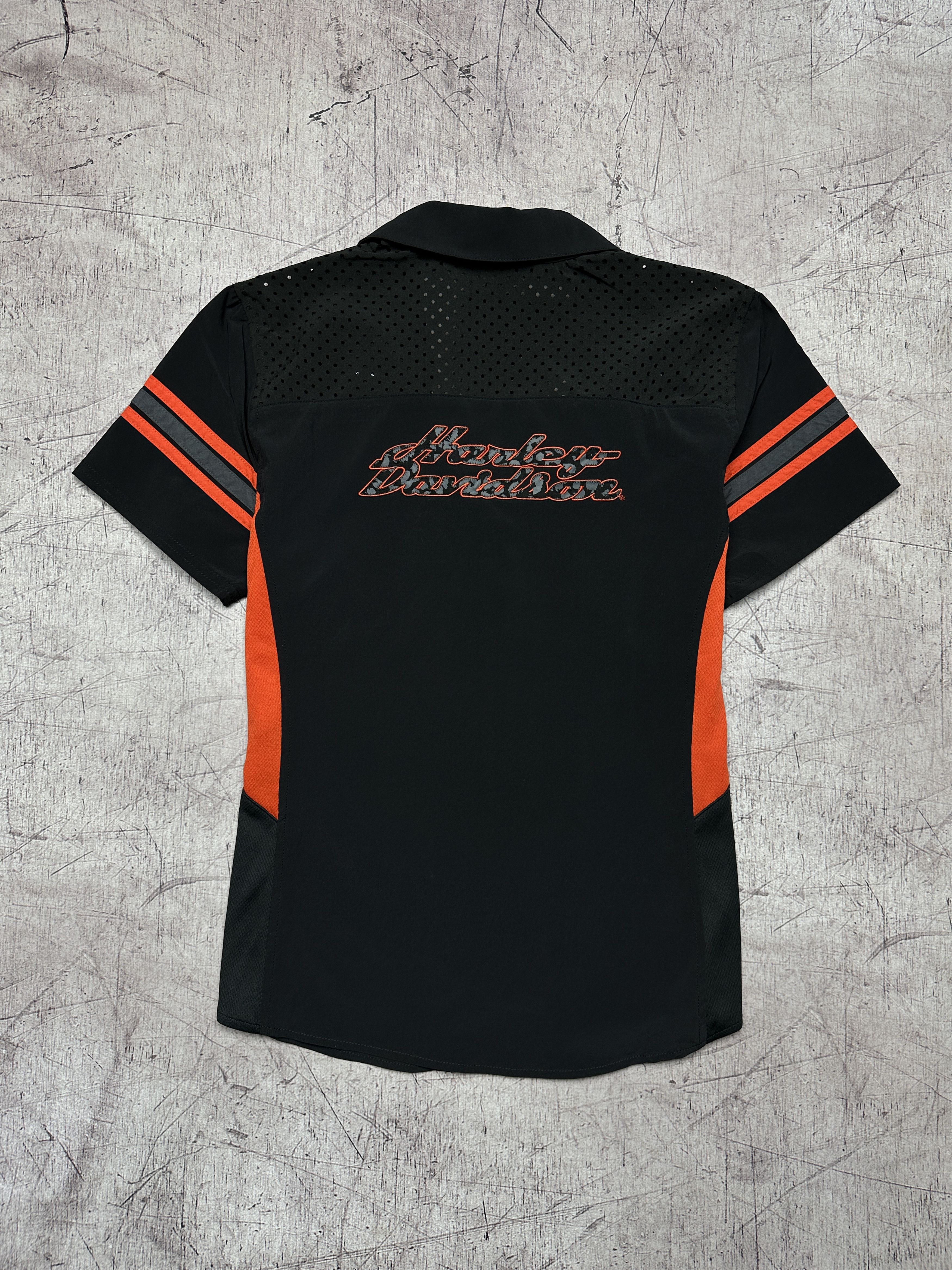 Harley Davidson Harley Davidson Vintage Womens Full Zip Polo Shirt Size M / US 6-8 / IT 42-44 - 1 Thumbnail