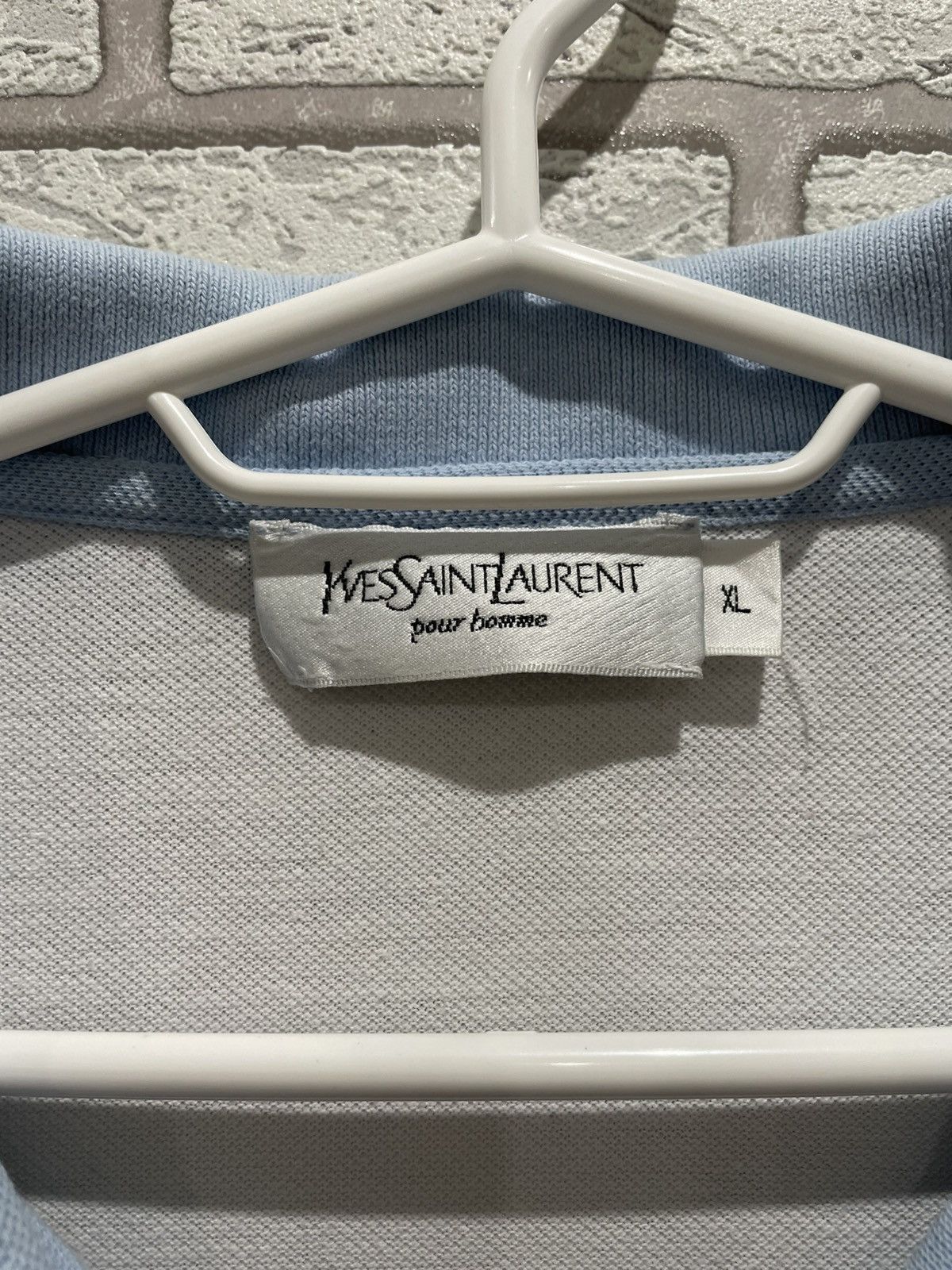 Yves Saint Laurent YSL Yves Saint Laurent Big Logo Polo T Shirt Tee Size US XL / EU 56 / 4 - 8 Thumbnail