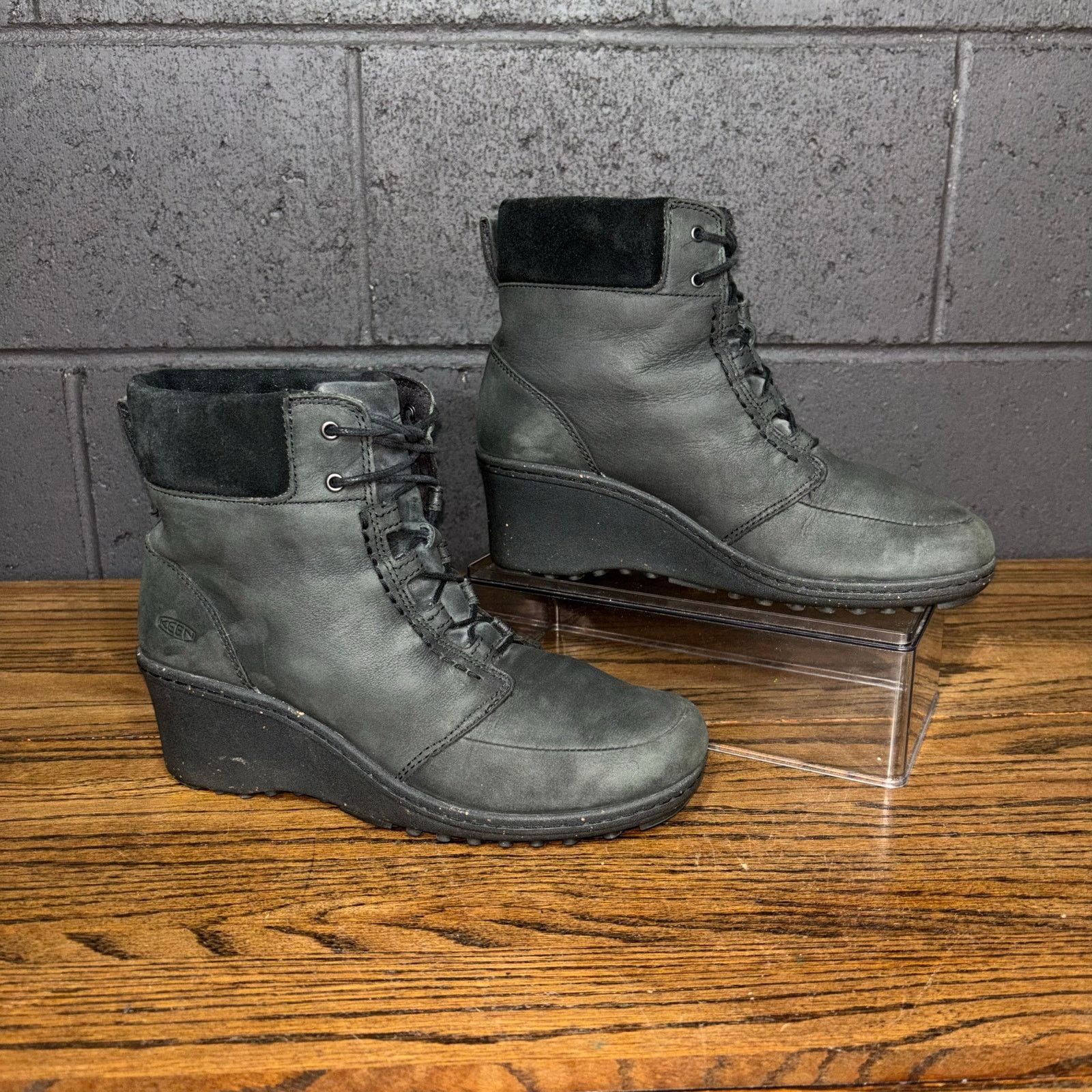 Women’s Xena Steel toed Black Leather Ankle Boots Keen Utility Mens Louisville 6in WP Black Leather Work Boots  main image 3