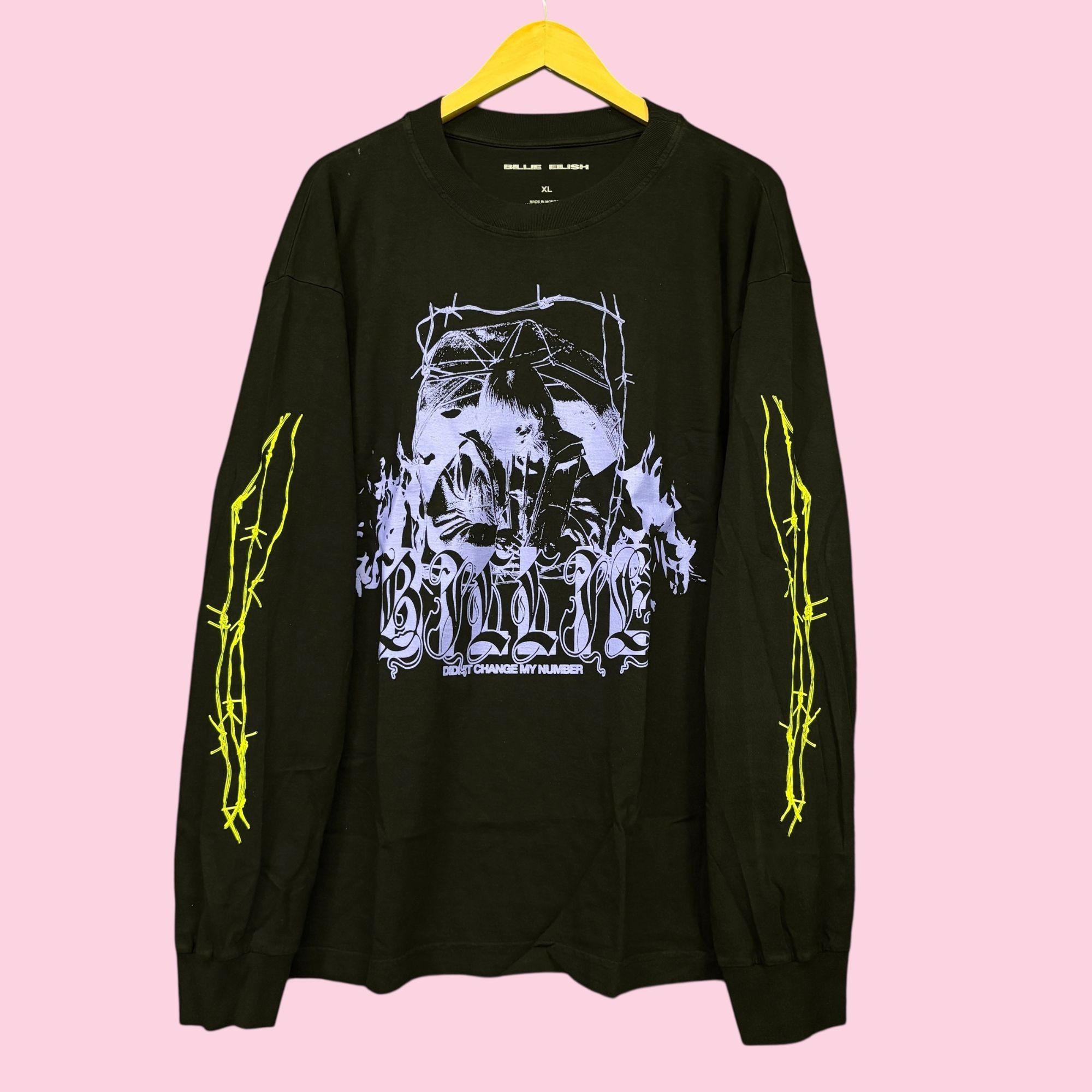 Billie Eilish Billie Eilish I Didnt Change My Number LS Tee XL Size US XL / EU 56 / 4 - 1 Thumbnail
