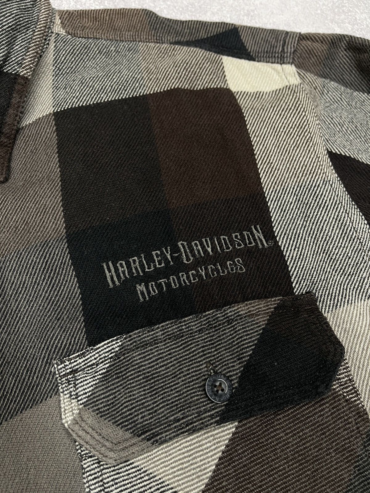 Harley Davidson Vintage Harley Davidson Motorcycle Flanel Shirt Into a Cage Size US XXL / EU 58 / 5 - 5 Thumbnail