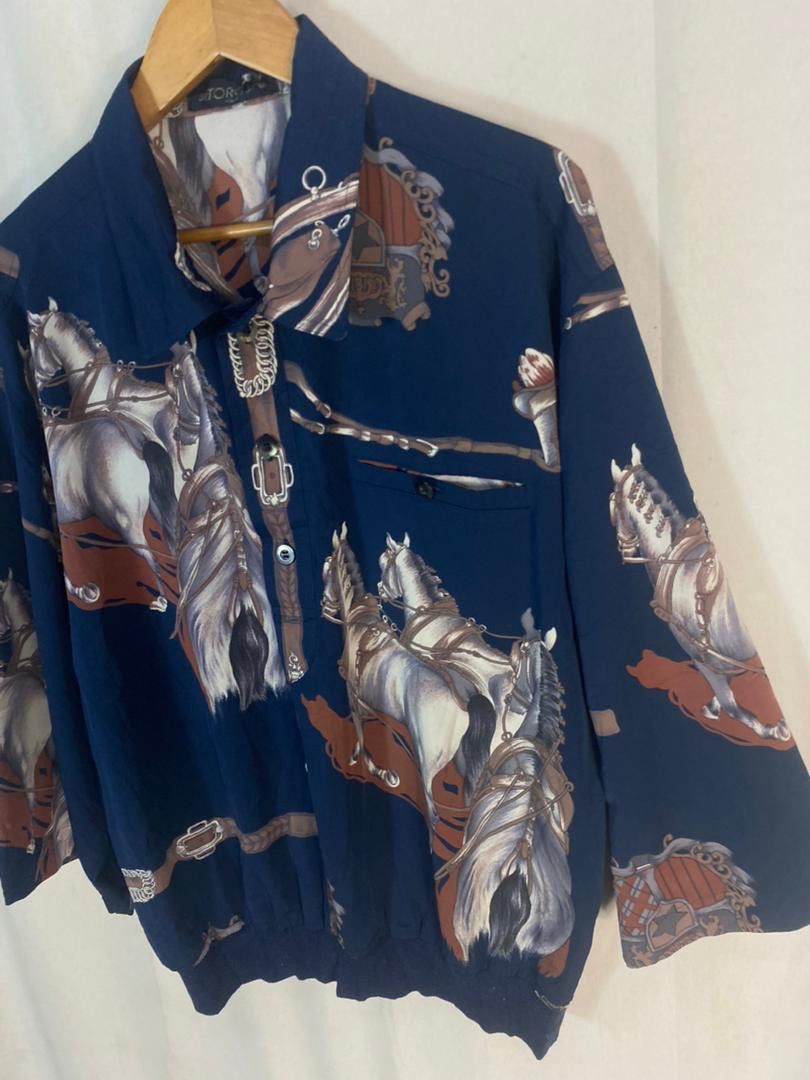 Designer × Japanese Brand St.torosa fullprint half button polo shirt Size US L / EU 52-54 / 3 - 3 Thumbnail