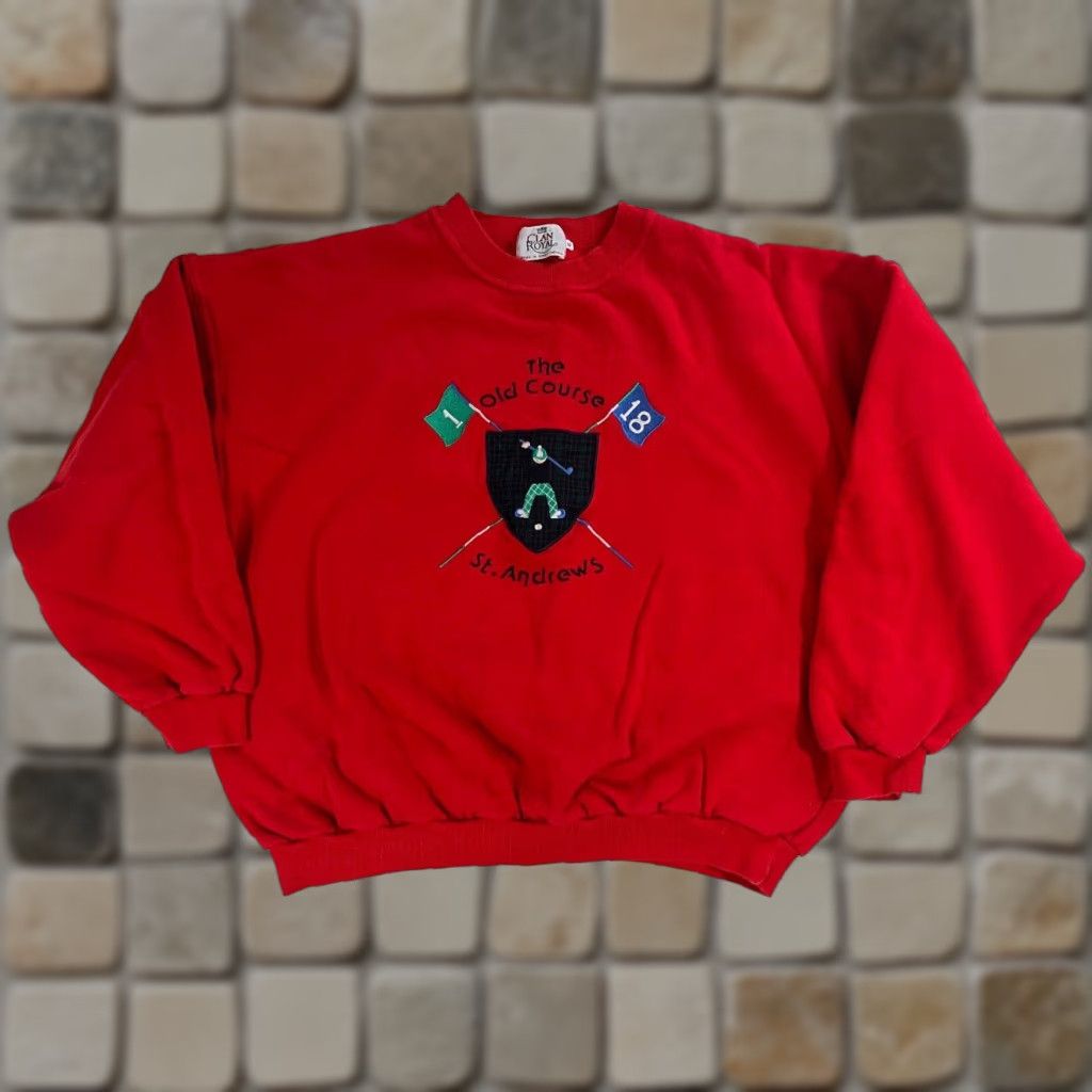Vintage Vintage Clan Royal The Old Course St. Andrews Golf Crewneck Sweatshirt Sz XL Size US XL / EU 56 / 4 - 1 Thumbnail