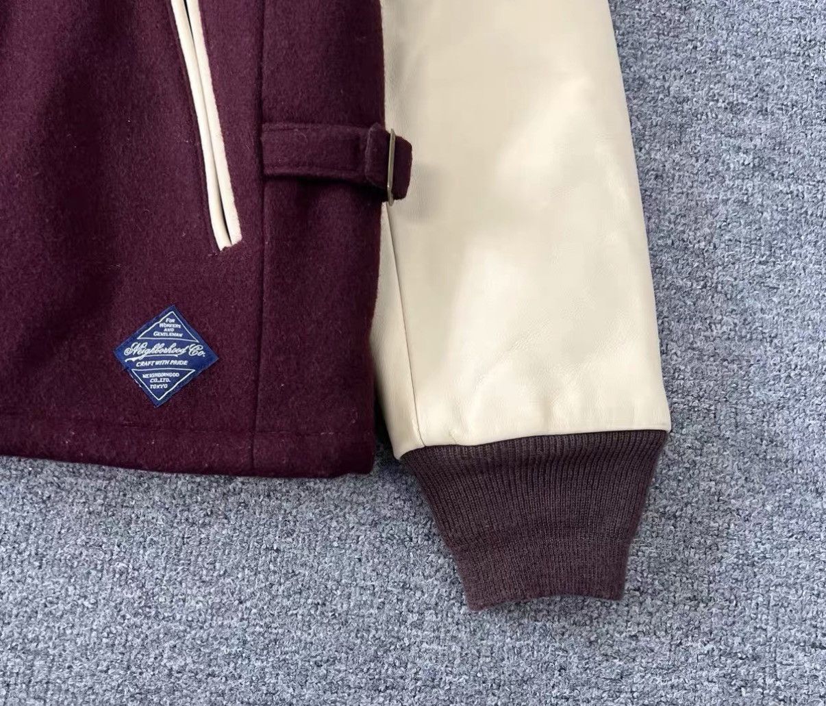 Neighborhood Neighborhood NBHD Leather-Sleeve Varsity Jacket J16 Size US M / EU 48-50 / 2 - 4 Thumbnail