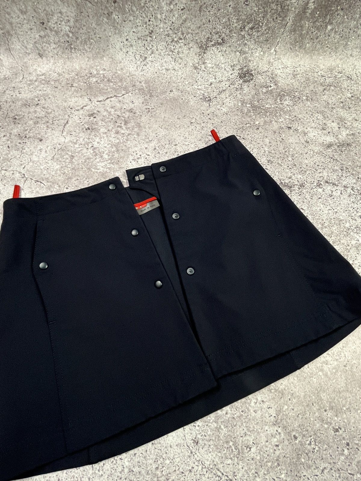 Prada Prada Sport Linea Rossa Wrap MiniSkirt Snap Button 🇮🇹 Vintage Size 28" / US 6 / IT 42 - 8 Thumbnail