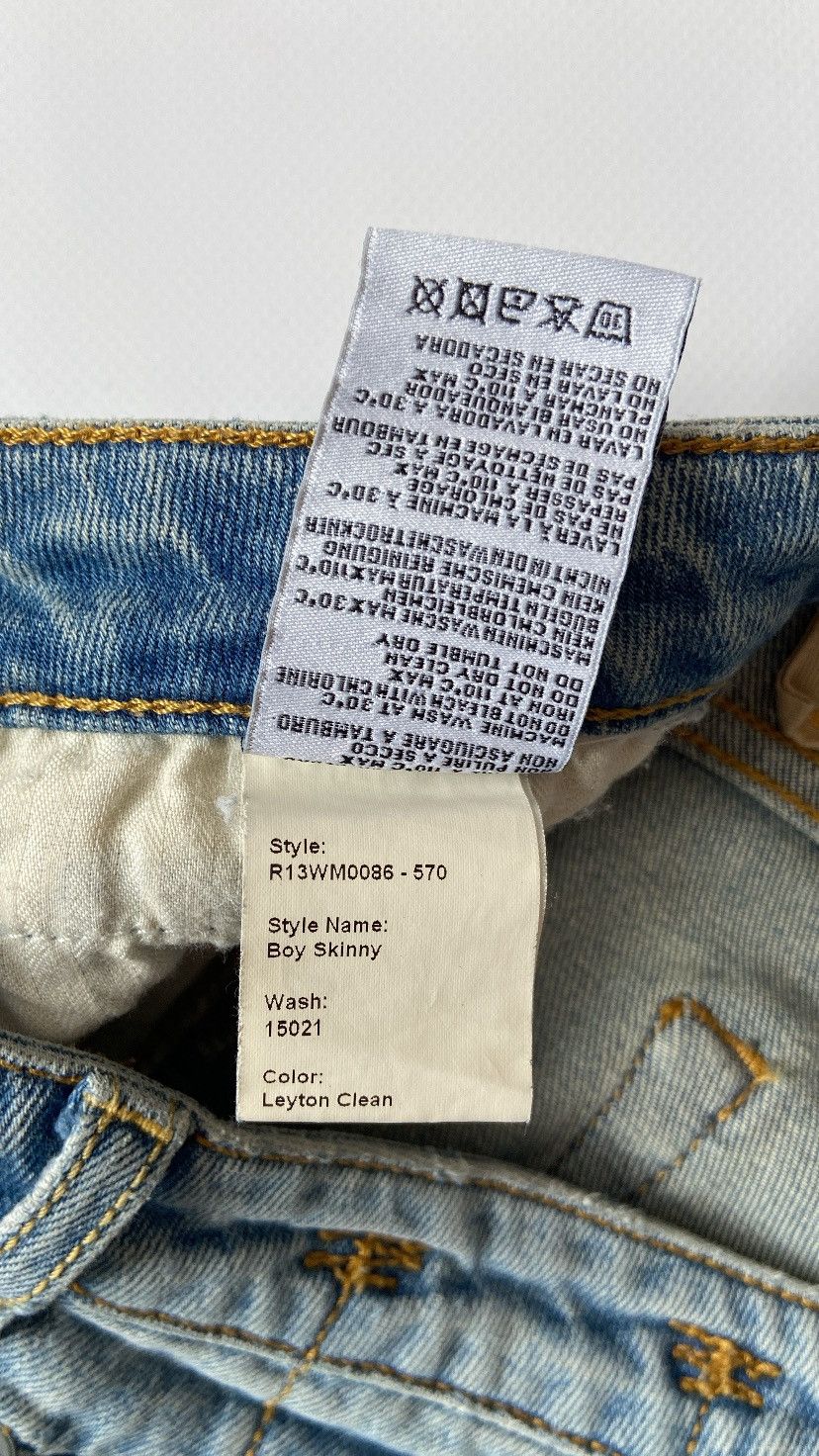 R13 R13 dirty washed skinny blue jeans Size US 28 / EU 44 - 13 Thumbnail