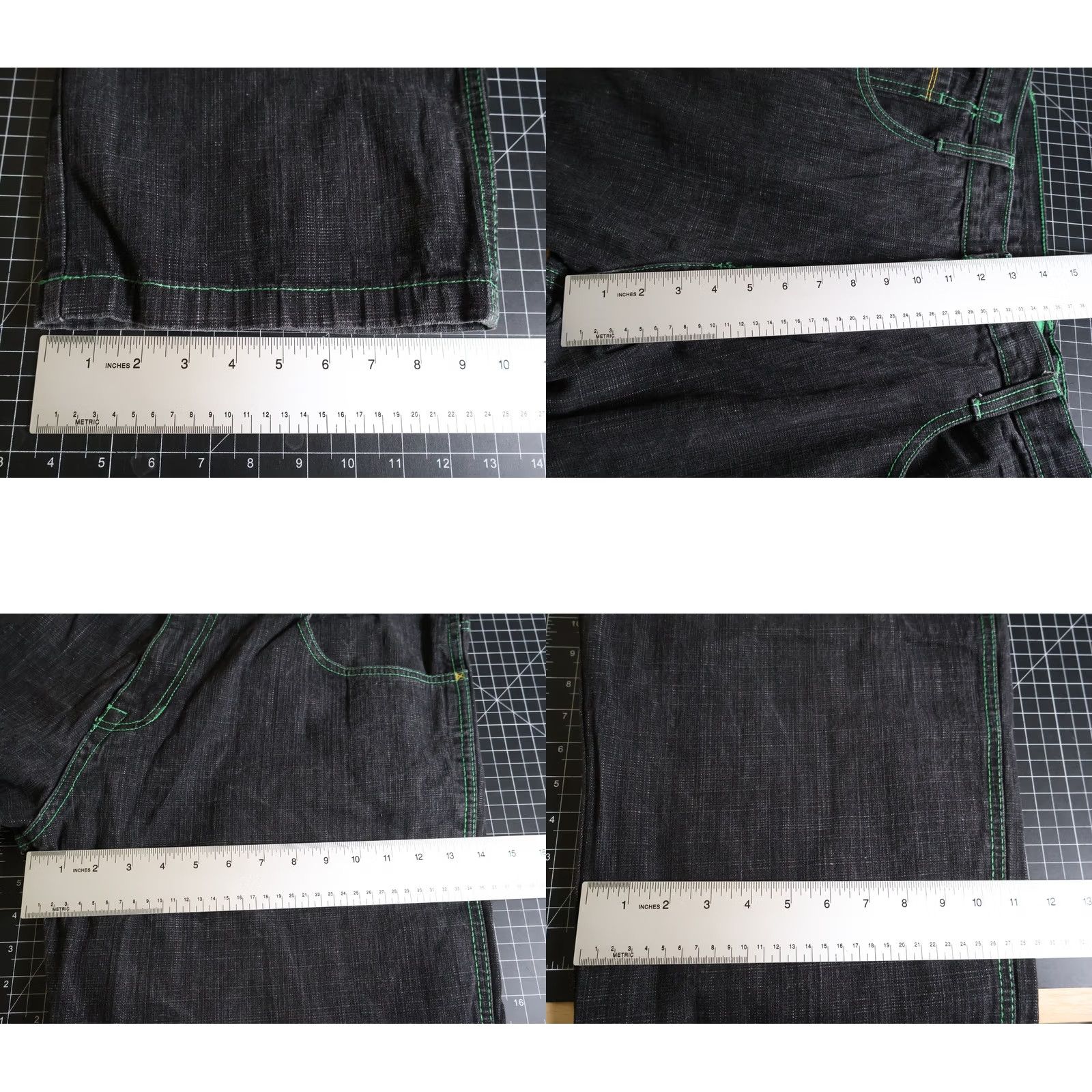 Vintage VINTAGE 5ive Jungle Jeans Baggy Fit 38x33 Black Denim 5-Pocket Men Adults 90s Hip Hop Retro Green Stitching 40 Tag Jeans Men's Size US 38 / EU 54 - 8 Thumbnail