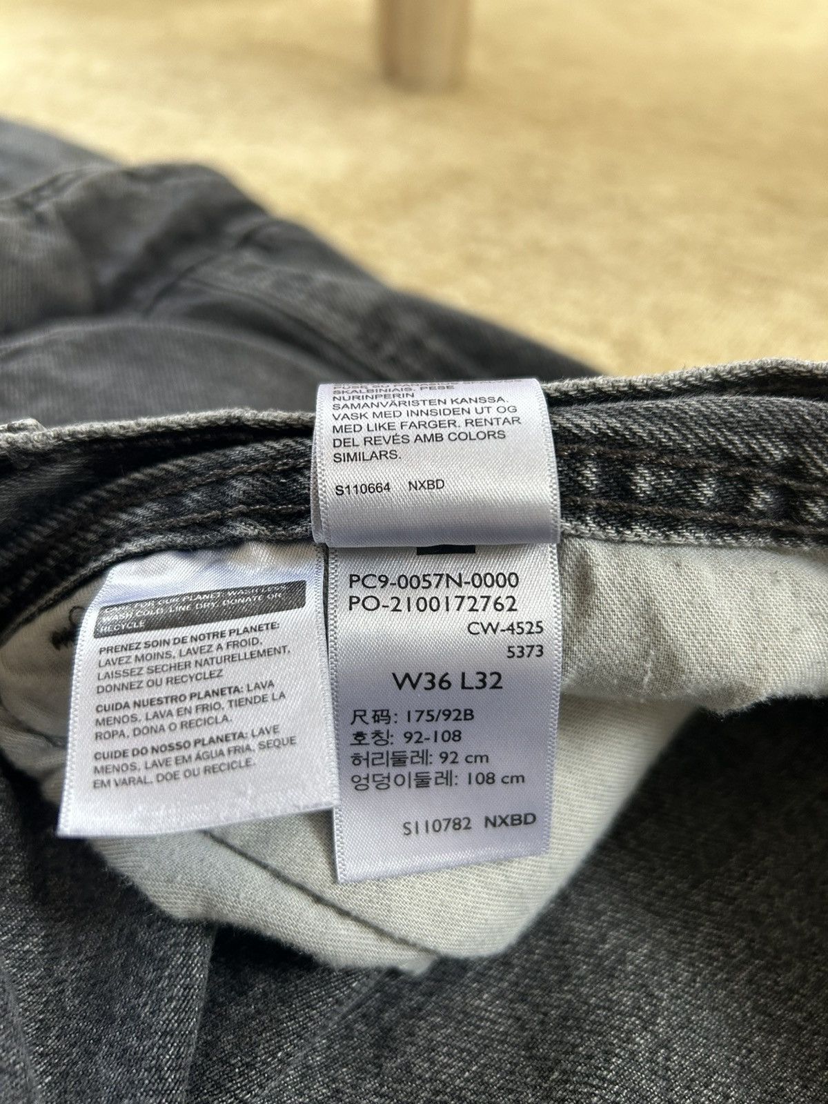 Levi's Levis 578 Faded Black Baggy Cargo Denim Jeans Size US 36 / EU 52 - 10 Thumbnail