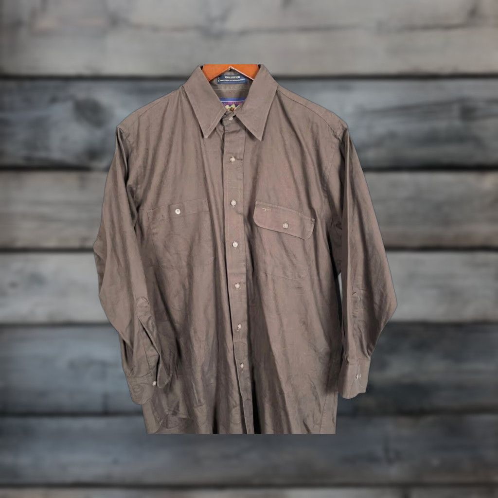 Ralph Lauren VINTAGE Ralph Lauren Chaps Paisley Shirt Adult 15-32/33 Brown Long Sleeve Retro Mens Size US M / EU 48-50 / 2 - 1 Thumbnail