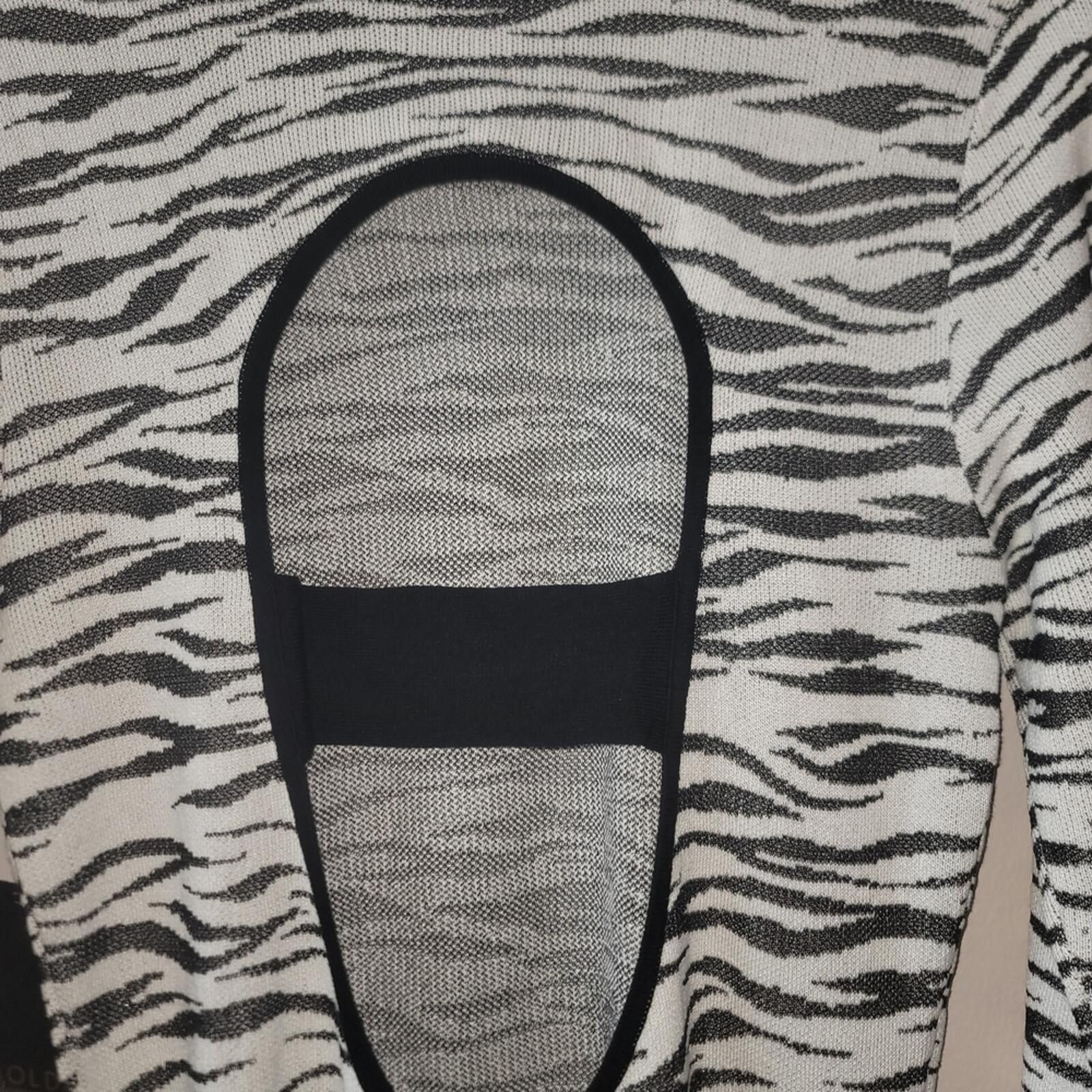 Other Black and White Long Sleeve Dress Zebra Sz Large New Size L / US 10 / IT 46 - 8 Thumbnail