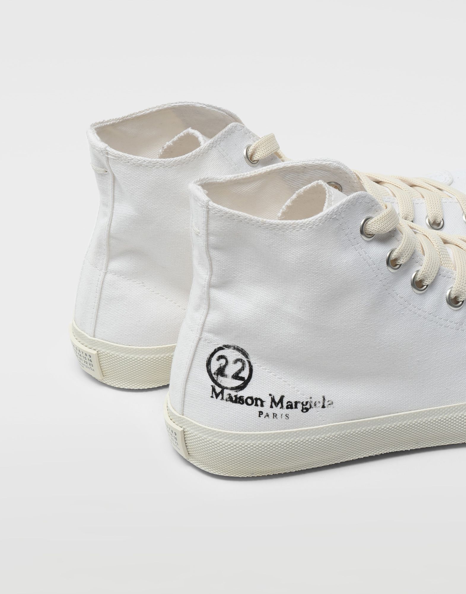 Maison Margiela o1w1db10125 Tabi High Top Sneakers in White Size US 13 / EU 46 - 5 Thumbnail