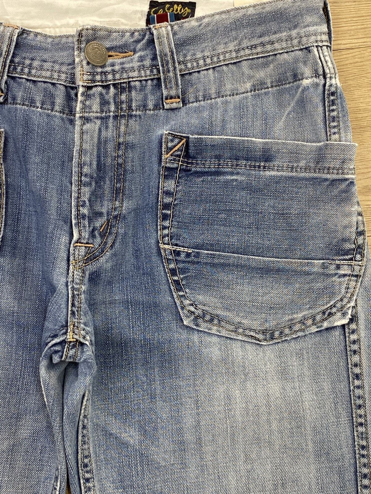Japanese Brand Japanese Brand Blue Wash Style Bush Pants Buckle Back Jeans Size US 30 / EU 46 - 15 Thumbnail
