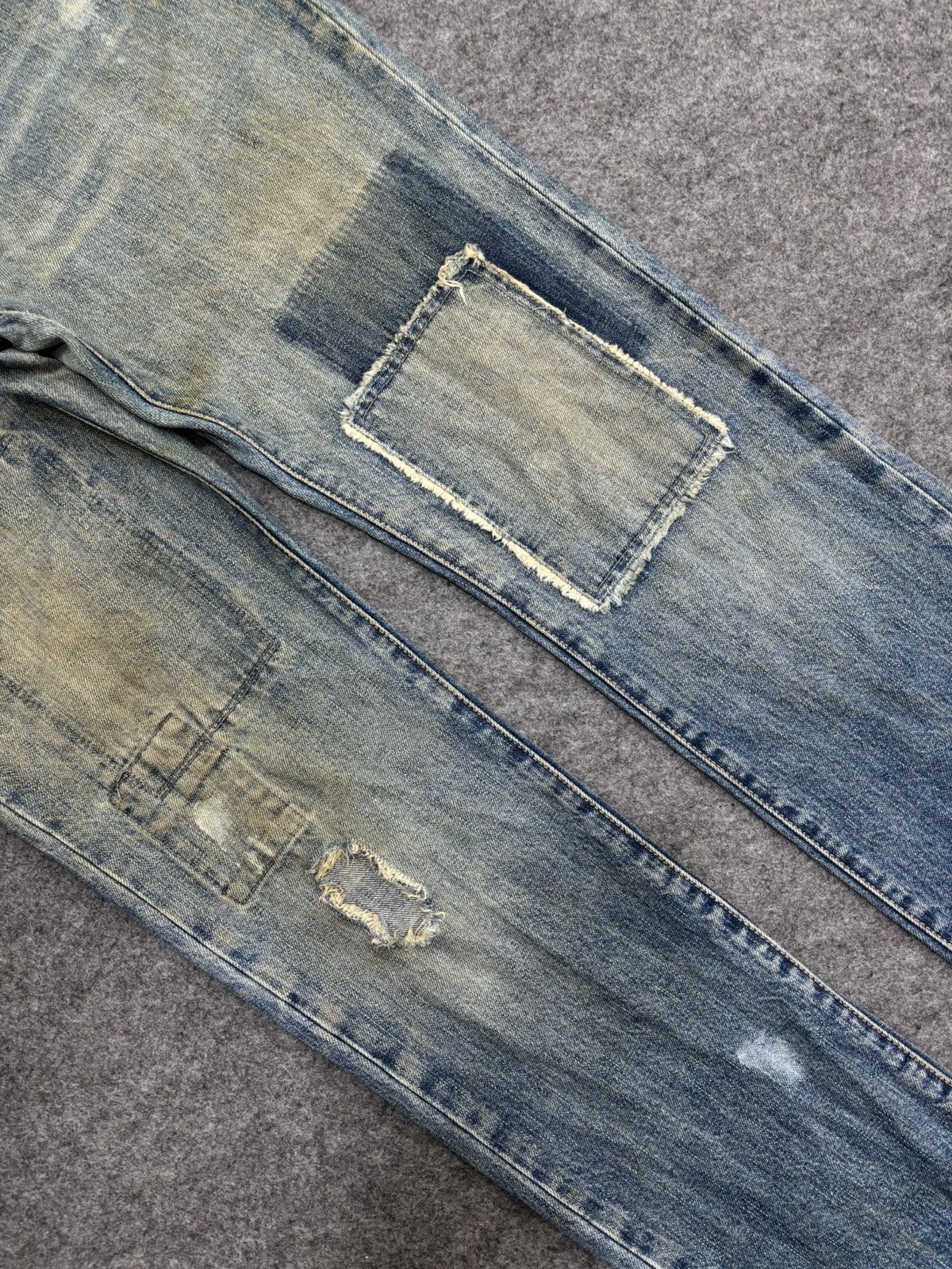 PPFM 💥PPFM Patchwork💥Archival Patchwork Distressed Denim F595 Size US 33 - 10 Thumbnail