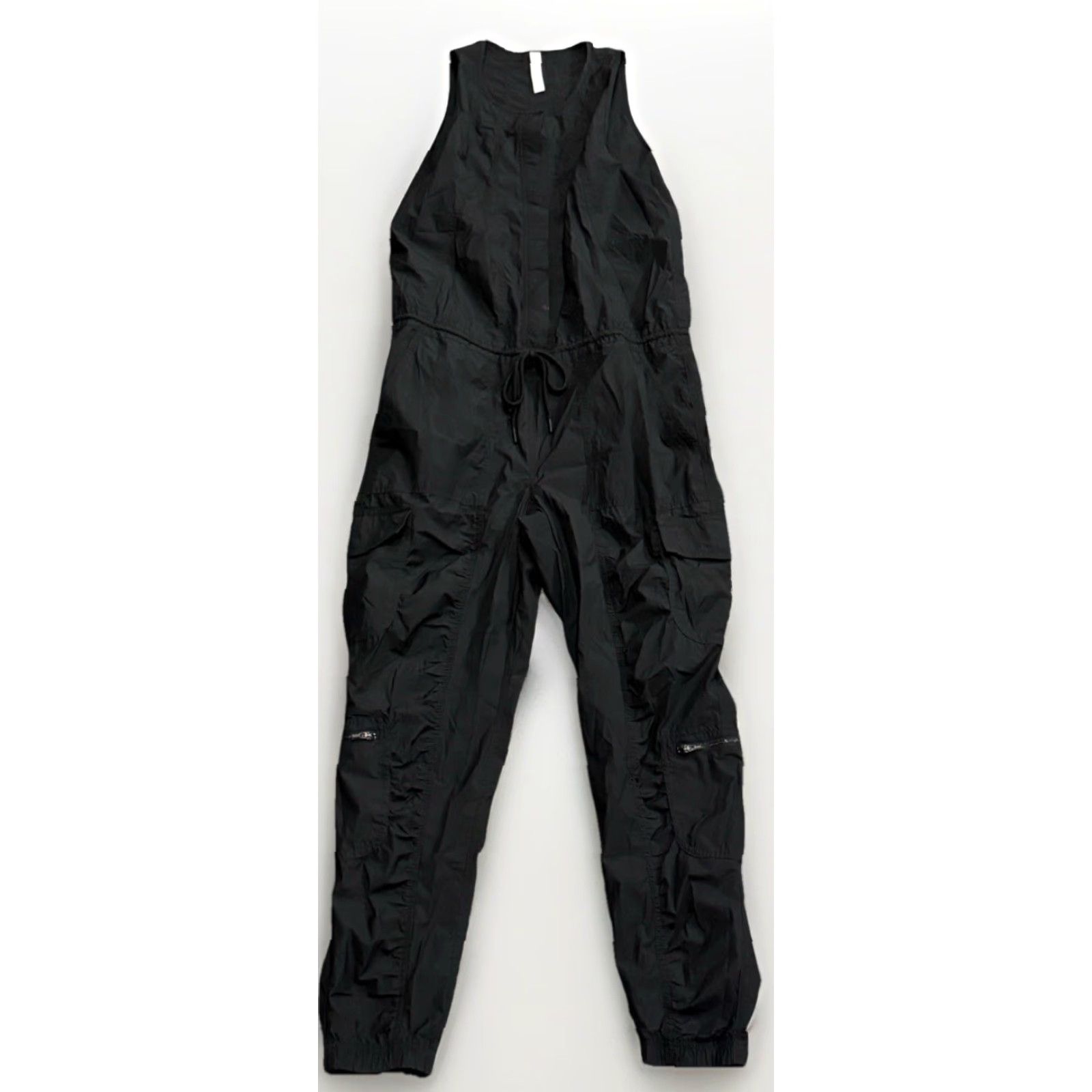 Athleta Athleta Black Canopy Parachute Romper Jumpsuit Women's Sleeveless Size 6 Black Solid UPF Breathable Travel Activewear Casual Summer Spring Fall Size 28" / US 6 / IT 42 - 2 Thumbnail