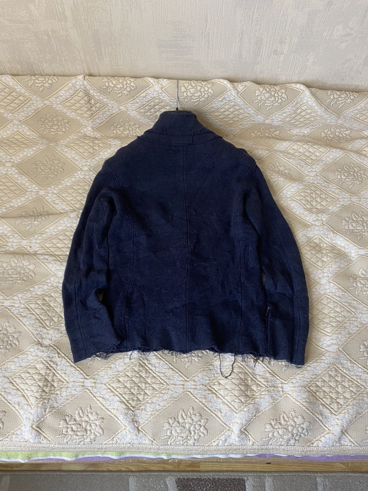 Karl Lagerfeld × Vintage 🔥 Karl Lagerfeld Distressed Blazer Jacket Sweater Cardigan Size M / US 6-8 / IT 42-44 - 6 Thumbnail