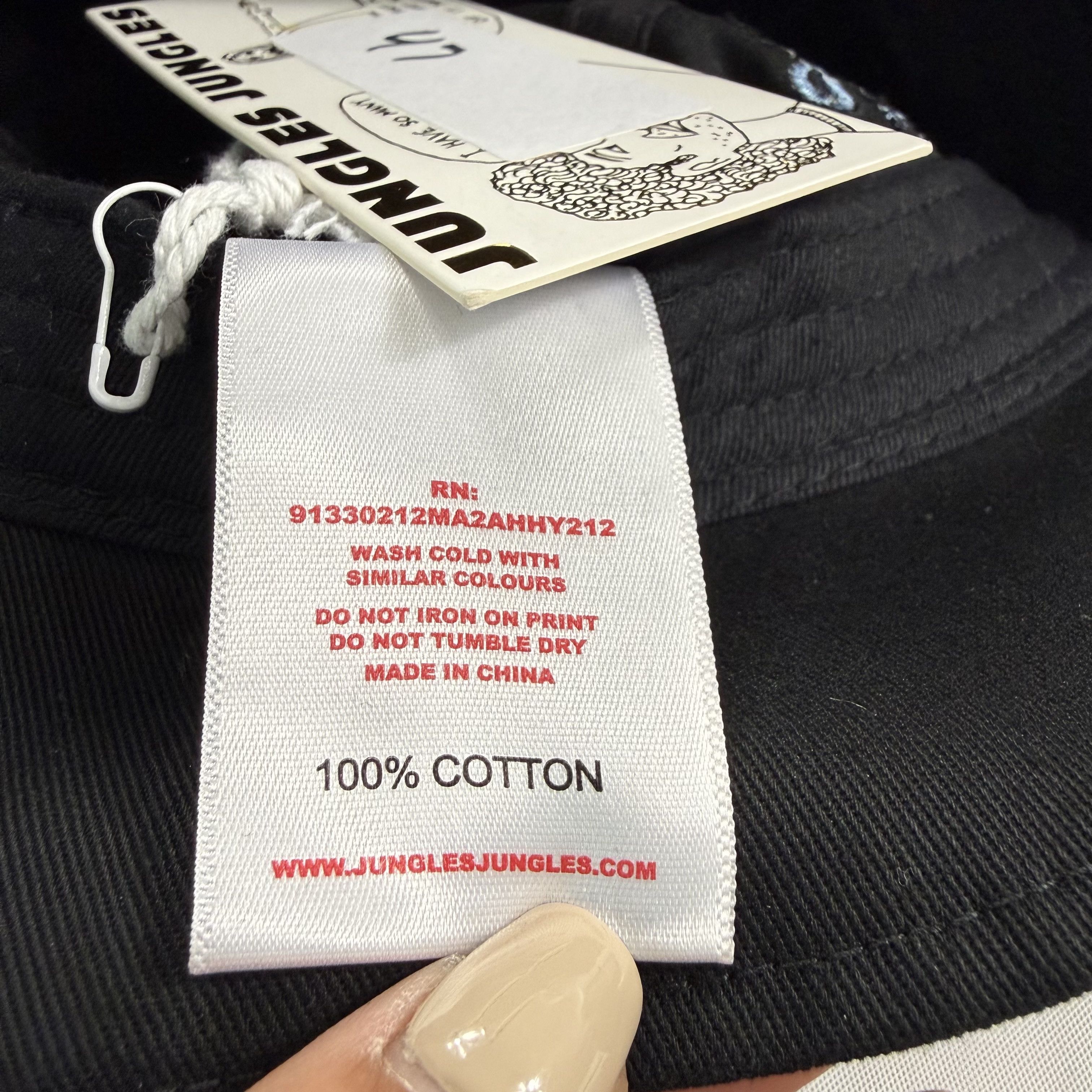 Jungles Jungles Jungles Bucket Hat Embroidered Cotton Streetwear Size ONE SIZE - 7 Thumbnail