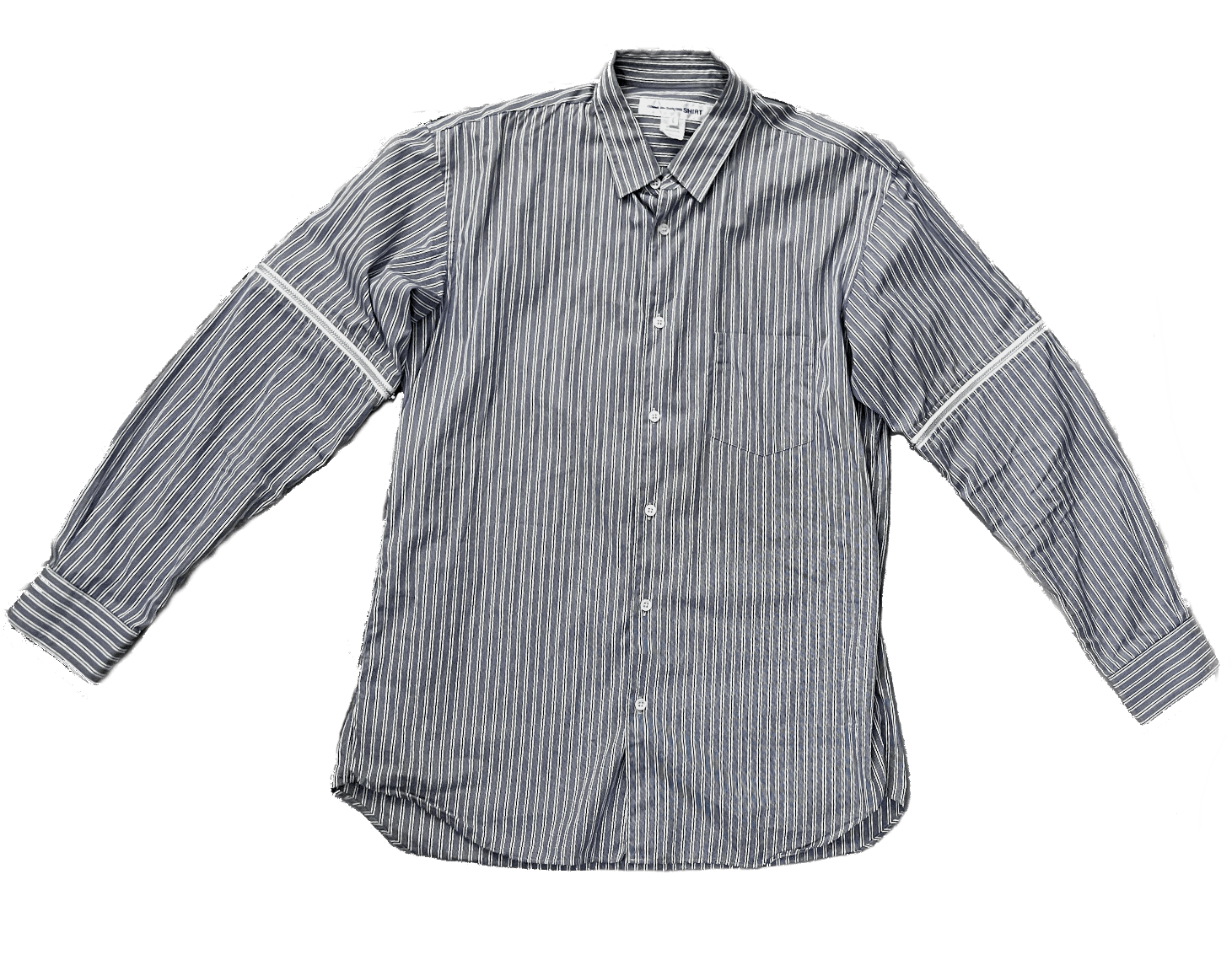 Comme des Garcons SHIRT COMME des GARÇONS Shirt Zip-Off Sleeve Stripe Button-Up Size US L / EU 52-54 / 3 - 1 Thumbnail