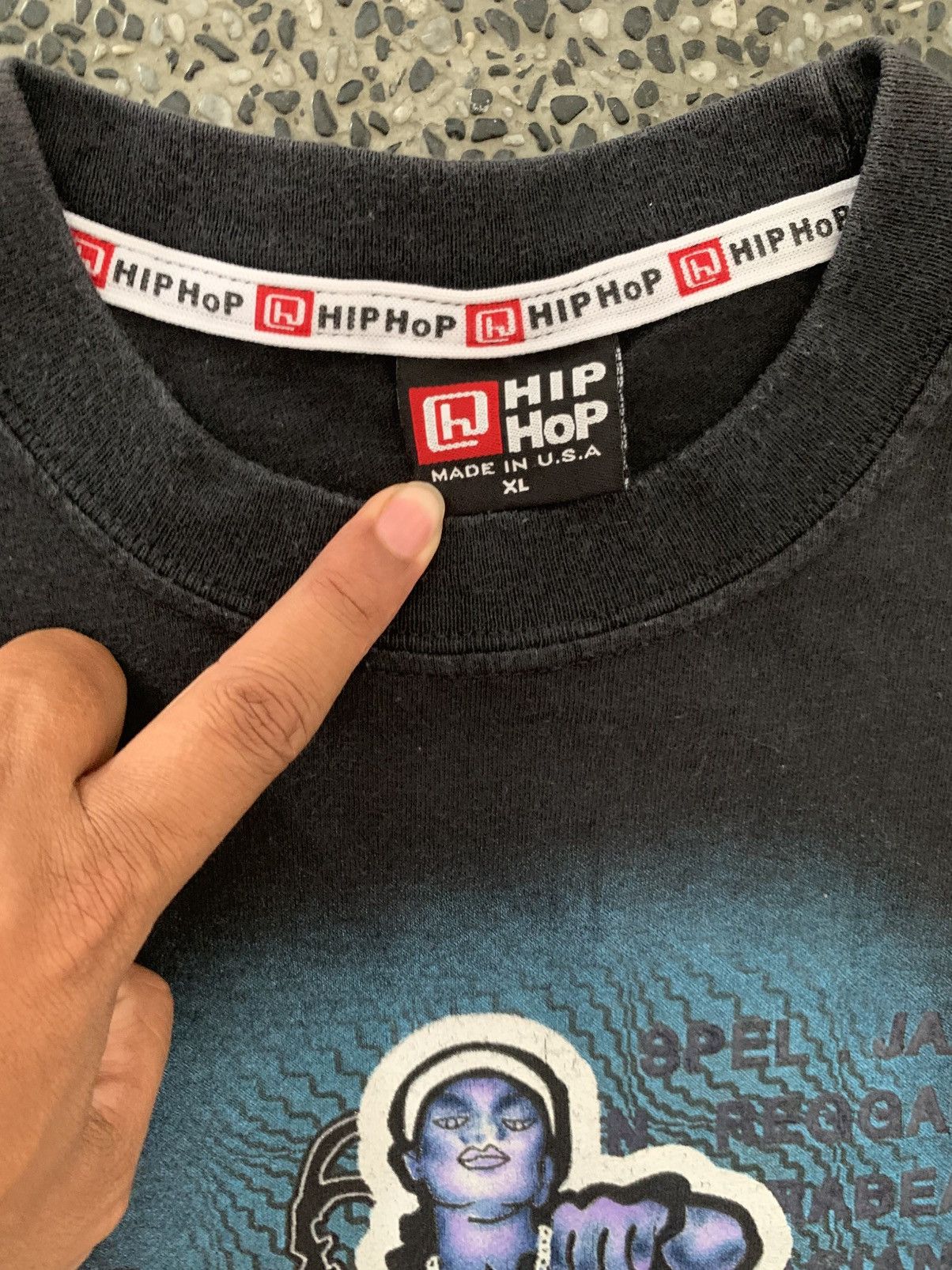 Rap Tees × Vintage Vintage Hip Hop Y2k Style / Streetwear / Baggy Style T shirt Size US XL / EU 56 / 4 - 7 Thumbnail